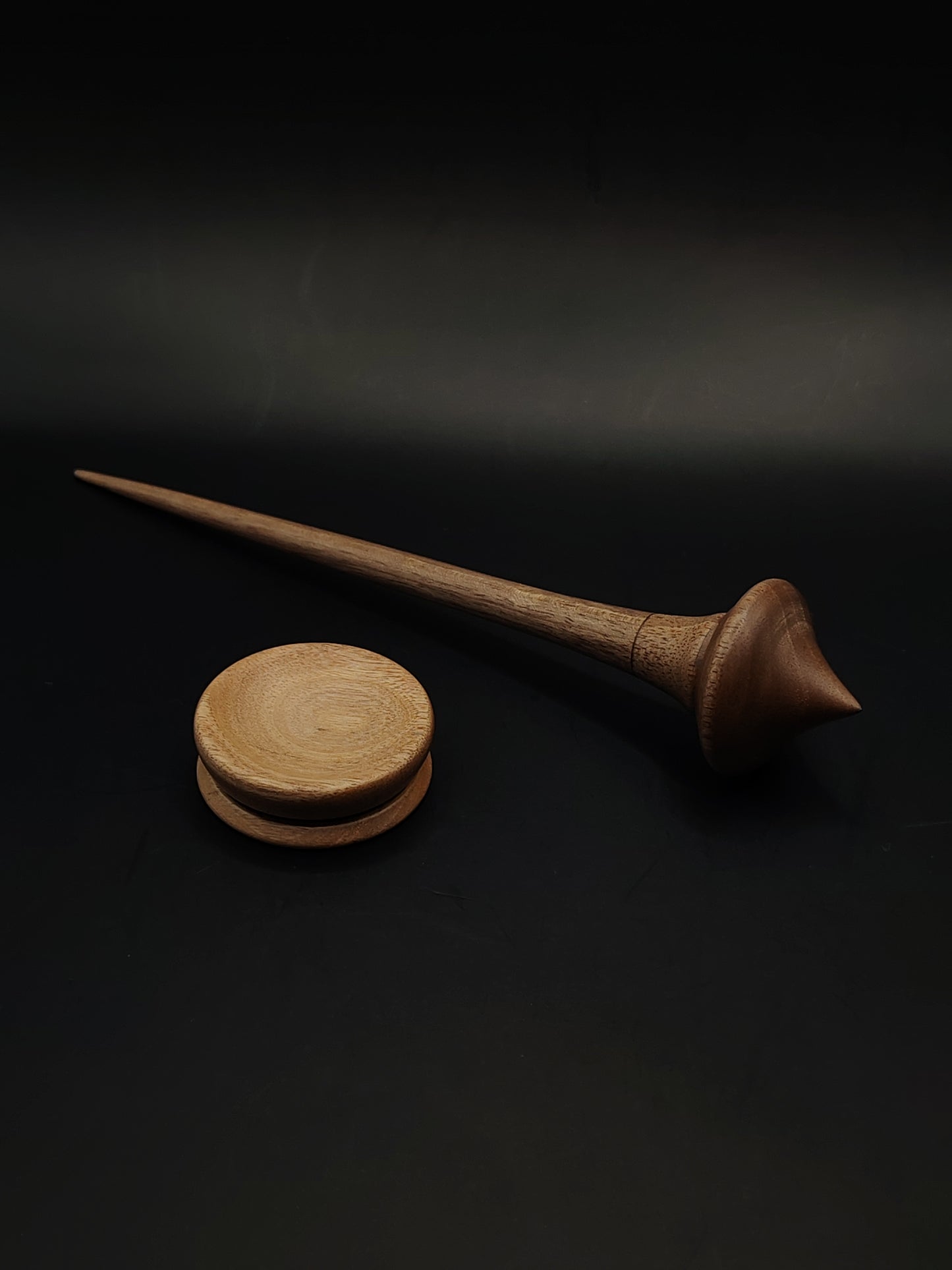Support Spindle Set: Walnut (20.5 cm / 8.07 in, 19 g / 0.67 oz) with Grey Walnut Support Bowl