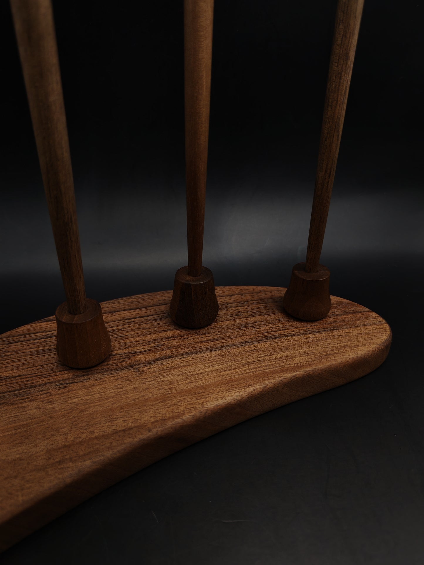 Drop Spindle Set of 5 Walnut Wood Complete Spinning Set Handmade