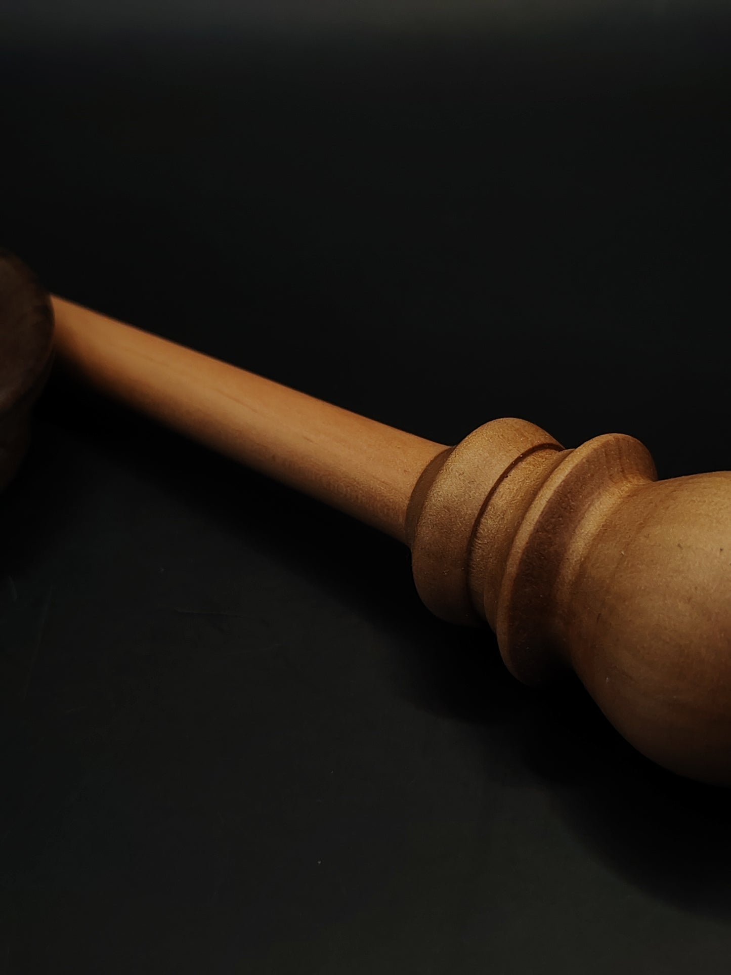 Support Spindle – Plum Shaft & Pear Whorl, 25.5 cm / 10″, 28 g + Bowl