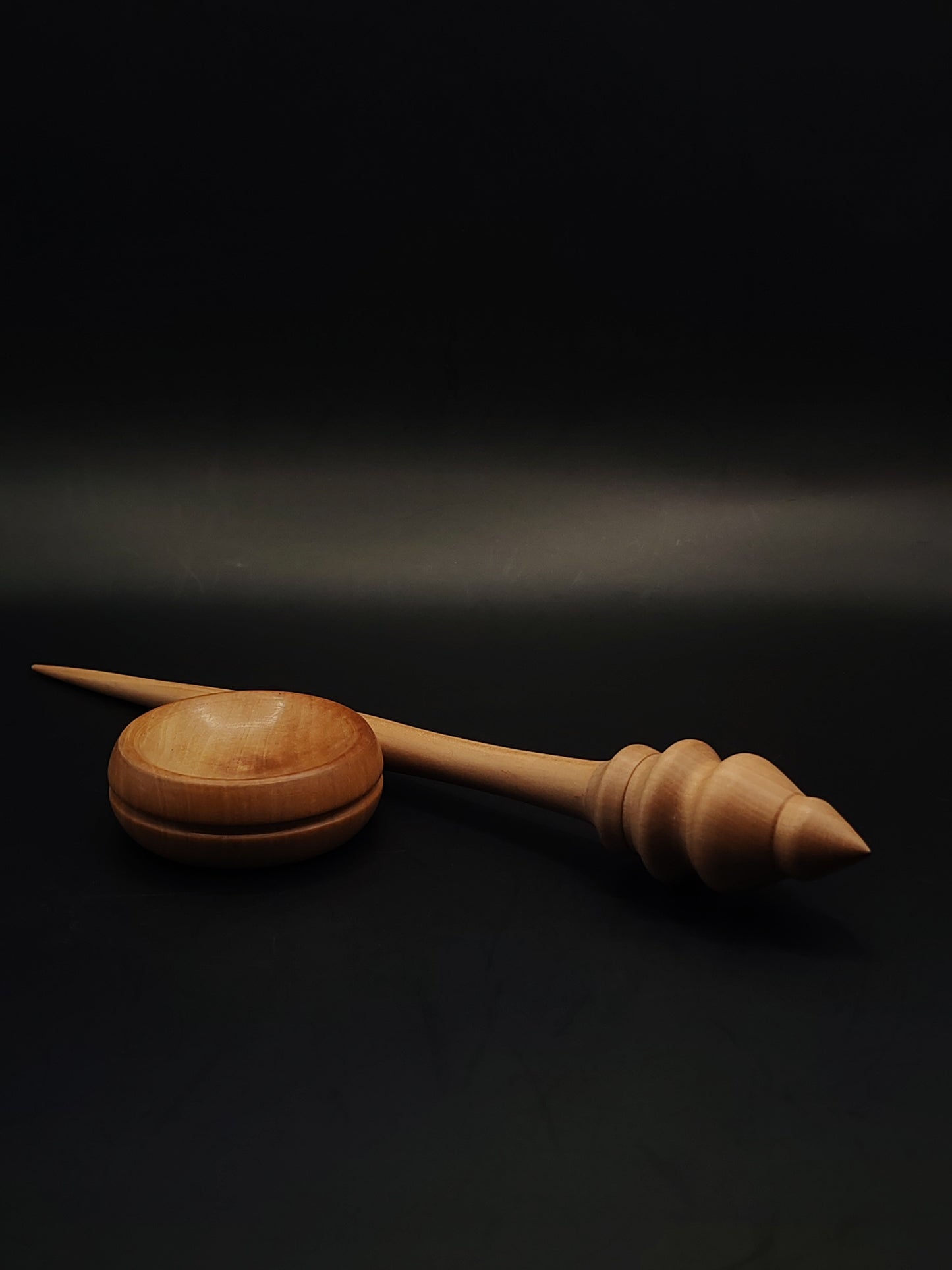 Support Spindle – Pear Wood, 25 cm / 9.8″, 25 g + Pear Bowl
