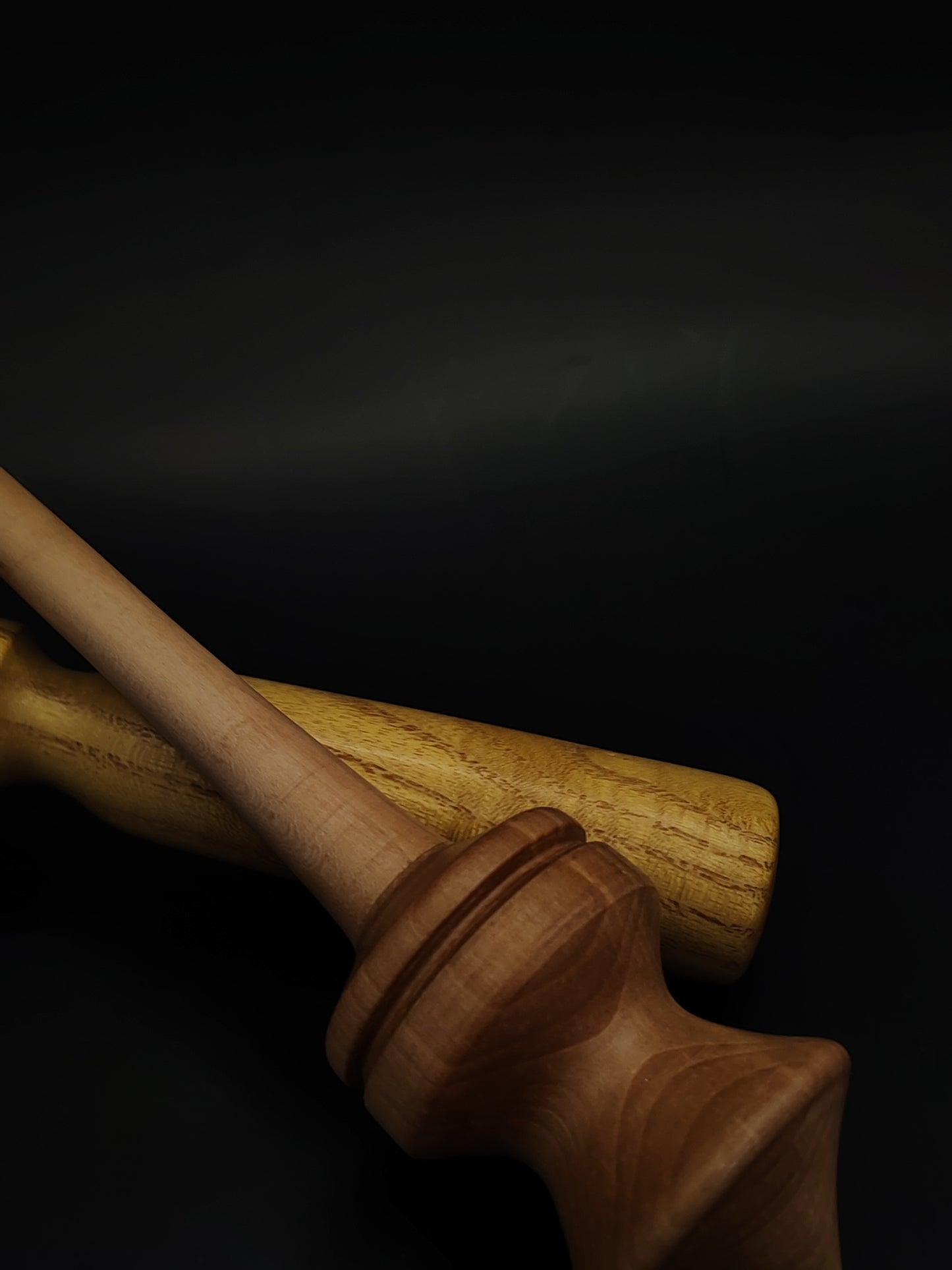 Support Spindle – Apple Shaft & Pear Whorl, 25.5 cm / 10″, 26 g + Lap Bowl