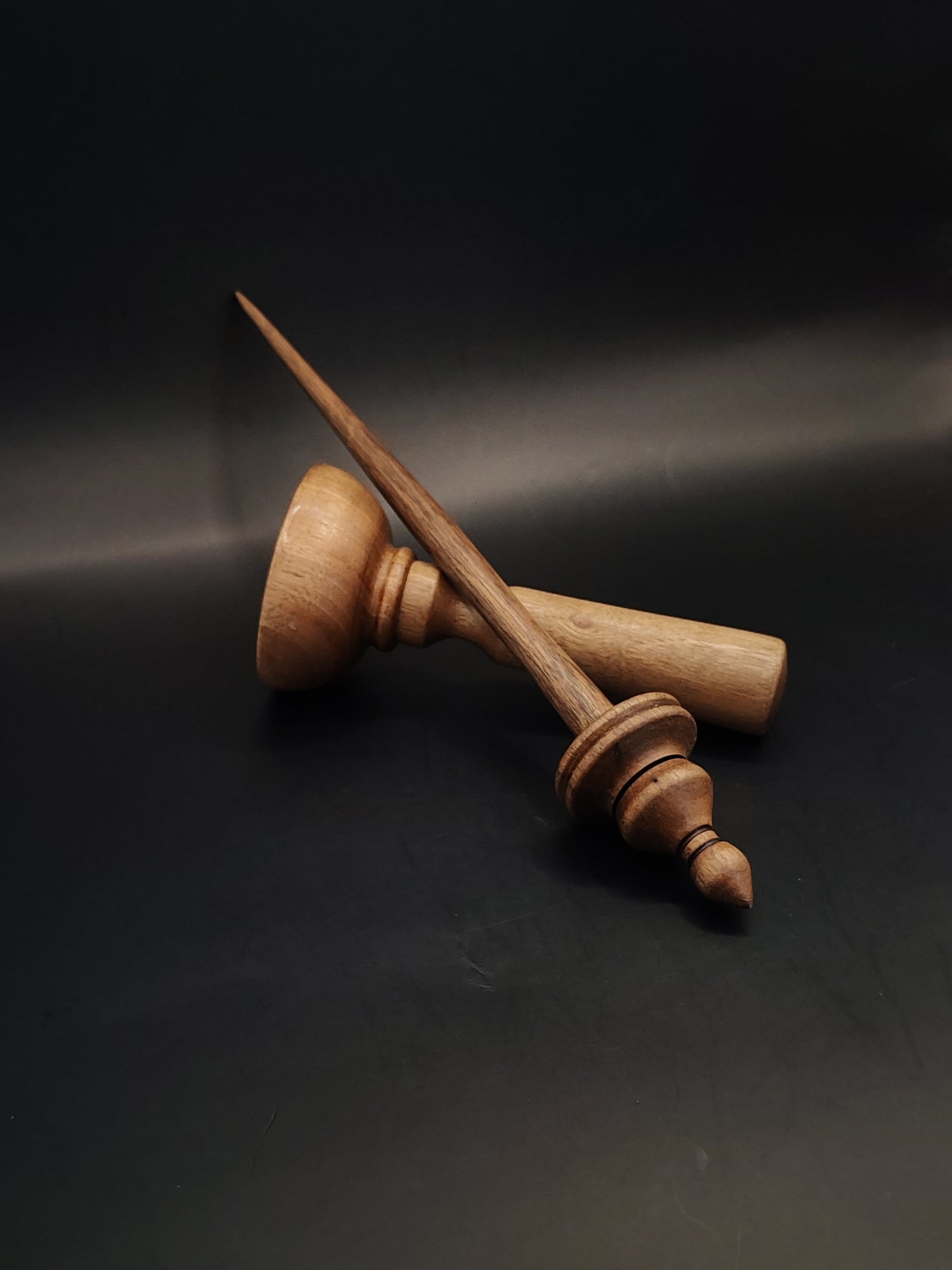 Support Spindle – Walnut Wood, 25 cm / 9.8″, 18 g + Walnut Lap Bowl