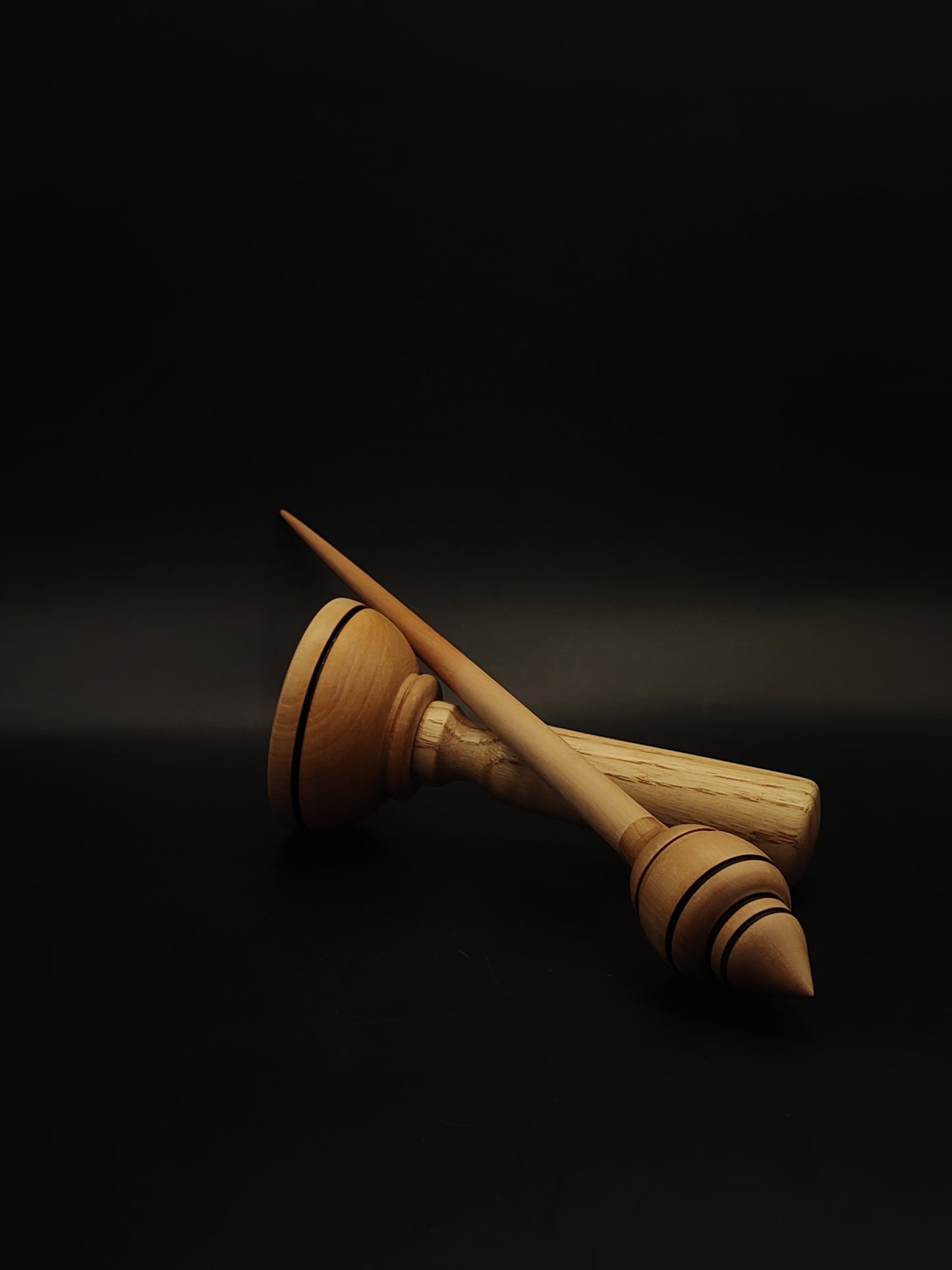 Support Spindle – Apple Shaft & Pear Whorl, 25.5 cm / 10″, 25 g + Lap Bowl