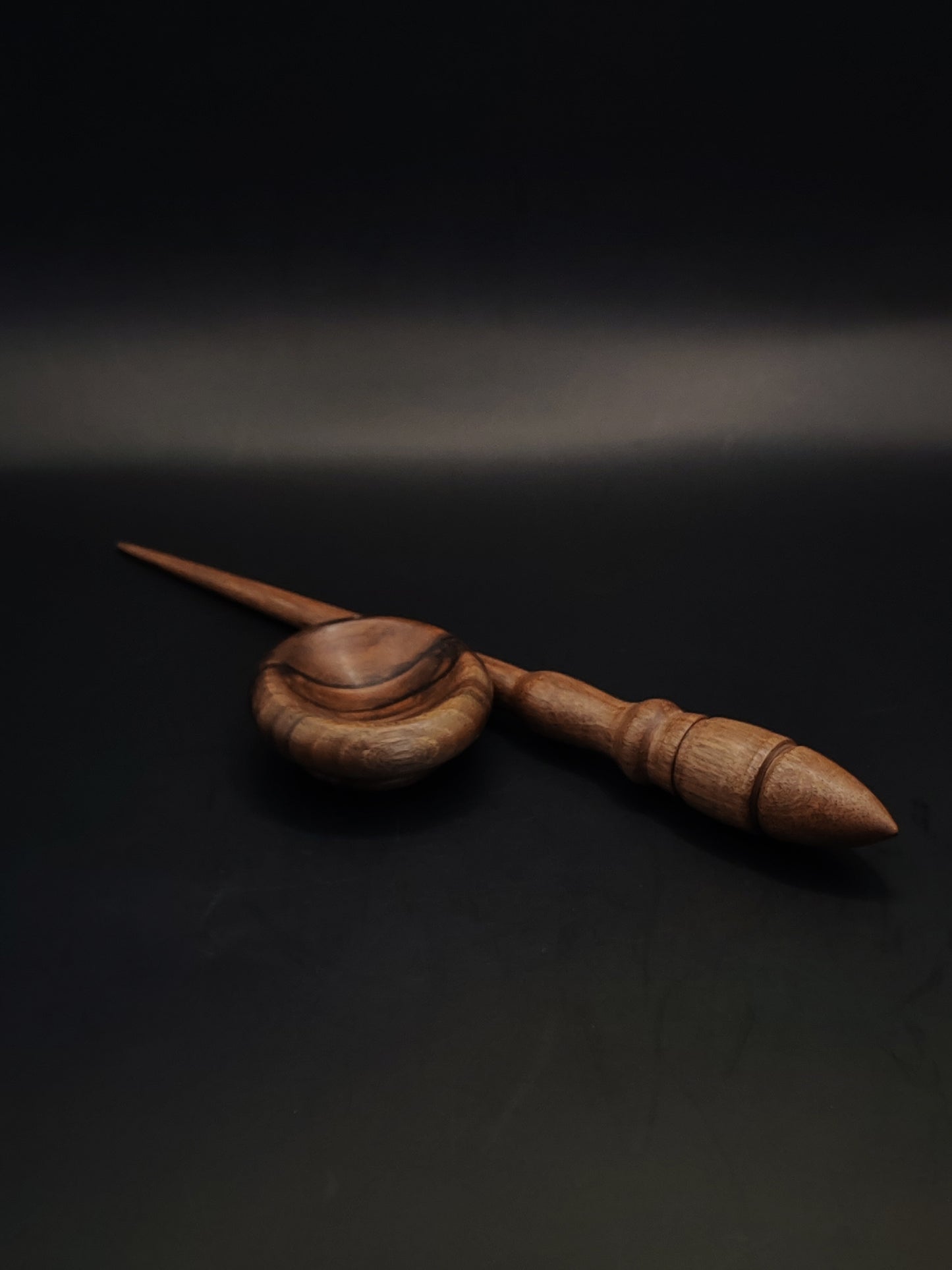 Support Spindle – Walnut Wood, 23 cm / 9″, 16 g + Walnut Bowl