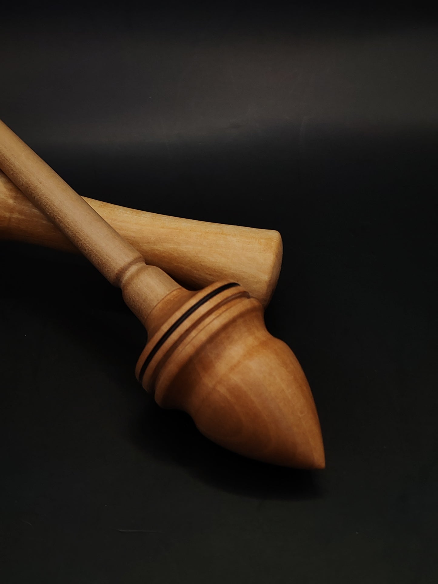 Support Spindle – Double Pear Wood, 25 cm / 9.8″, 30 g + Pear Lap Bowl