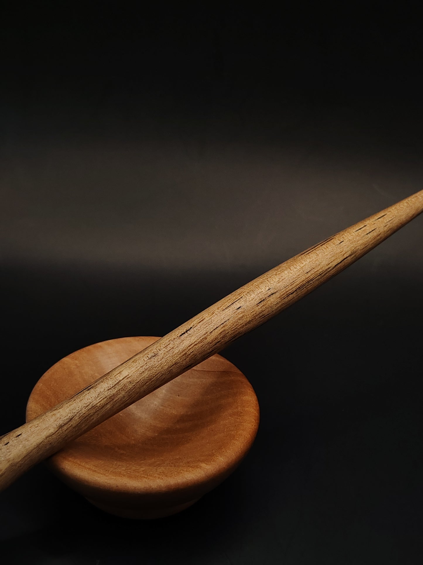 Support Spindle for Yarn Spinning – Walnut Wood, 24.5 cm (9.6″), 17 g Bowl