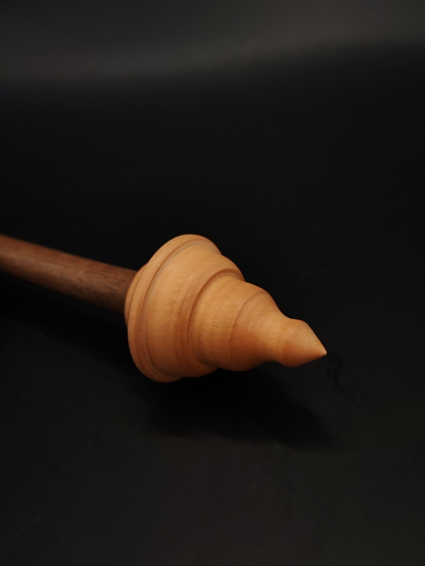 Support Spindle Set 23g Yarn Spinning Tool Walnut Shaft Pear Whorl Walnut Bowl
