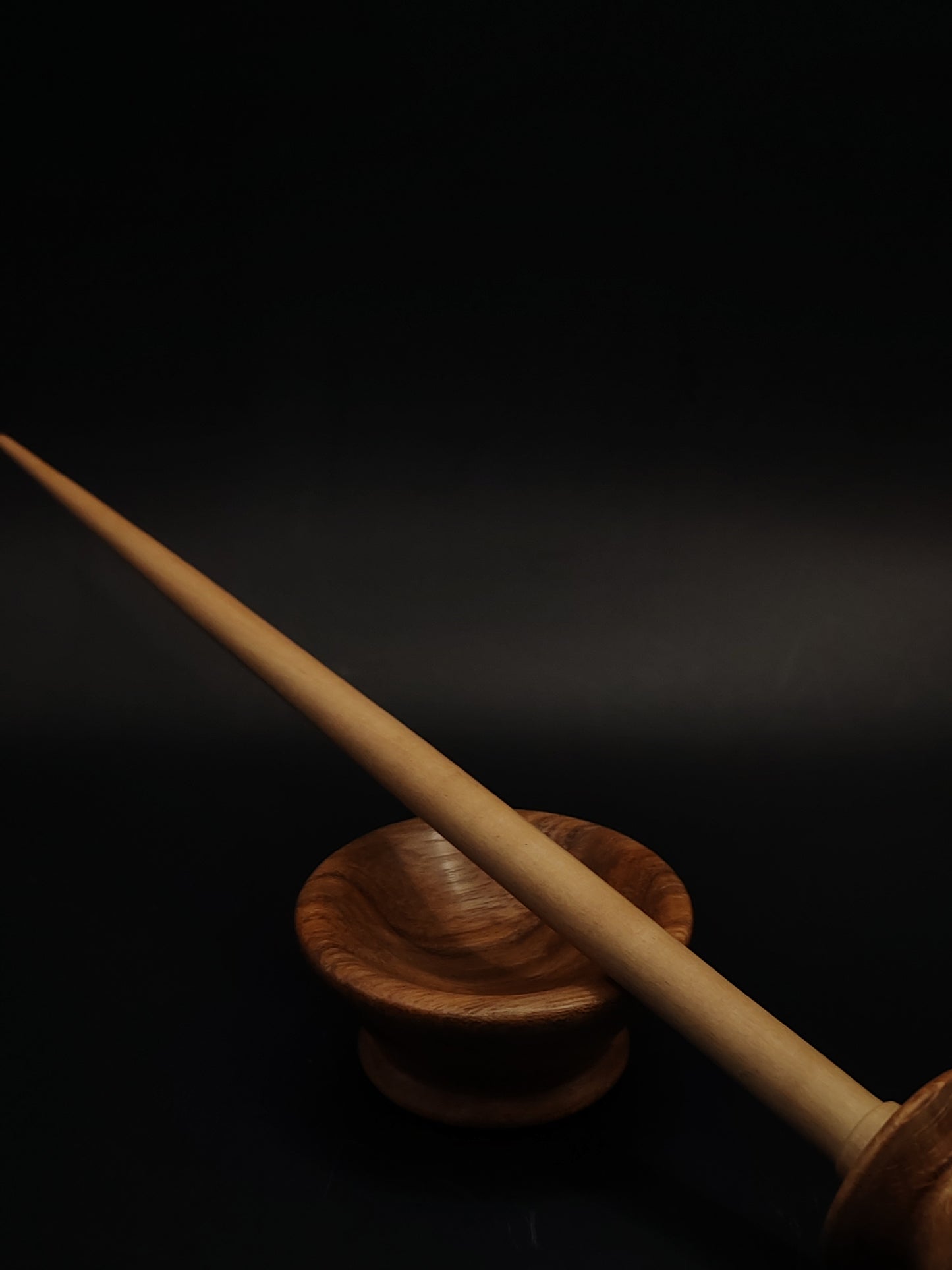 Support Spindle Set 15g Yarn Spinning Tool Pear Shaft Beech Whorl Chestnut Bowl