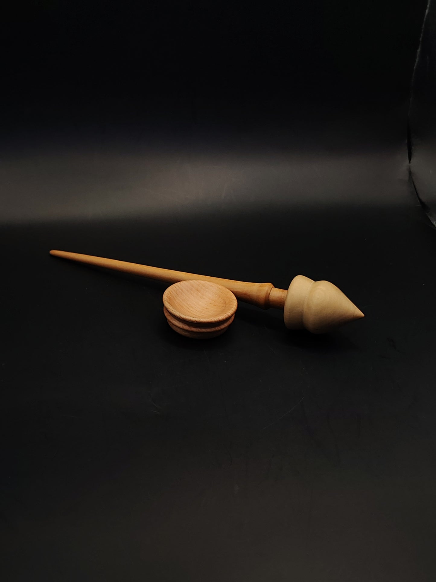 Support Spindle Set 21g Yarn Spinning Tool Pear Shaft Apple Whorl Beech Bowl
