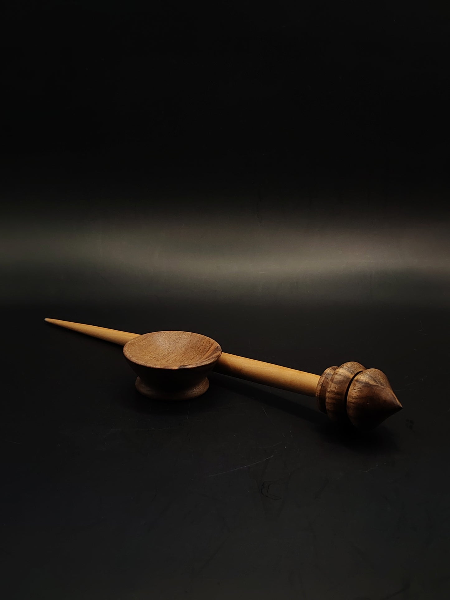 Support Spindle Set 23g Yarn Spinning Tool Pear Shaft Walnut Whorl Walnut Bowl