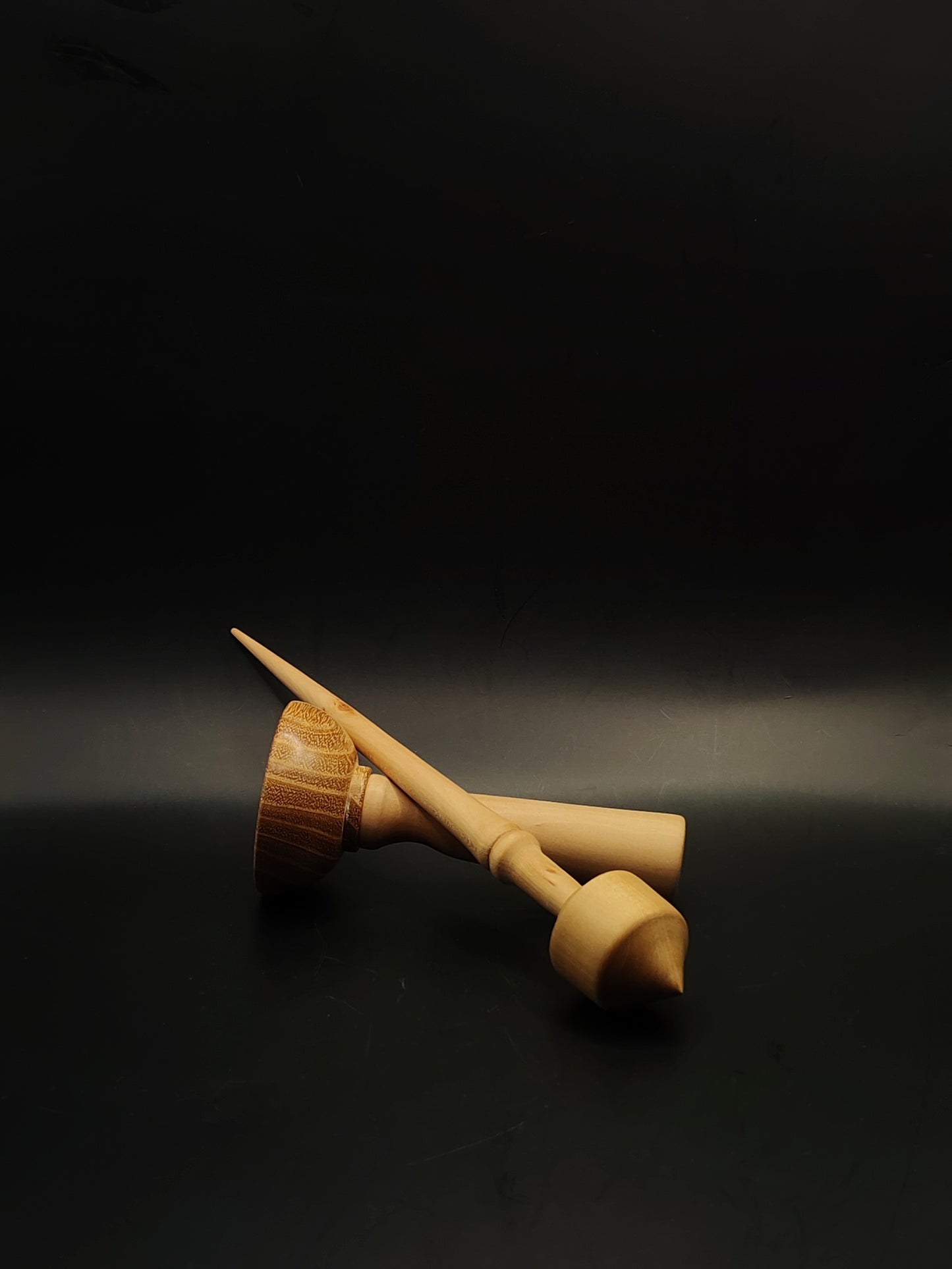Support Spindle Set 29g Apple Wood Yarn Spinning Tool Wooden Lap Bowl