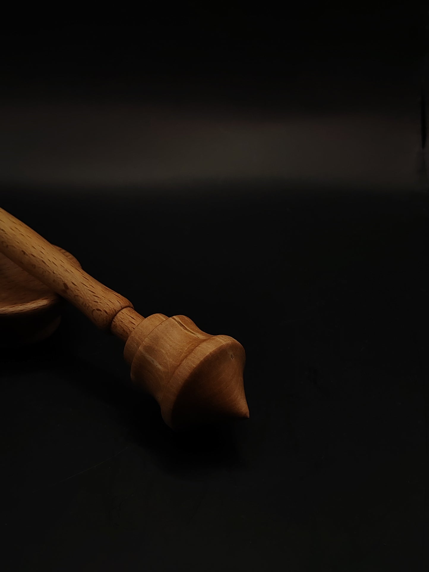 Support Spindle Set 26g 0.92oz 28cm 11.02in Beech Shaft Pear Whorl Beech Bowl