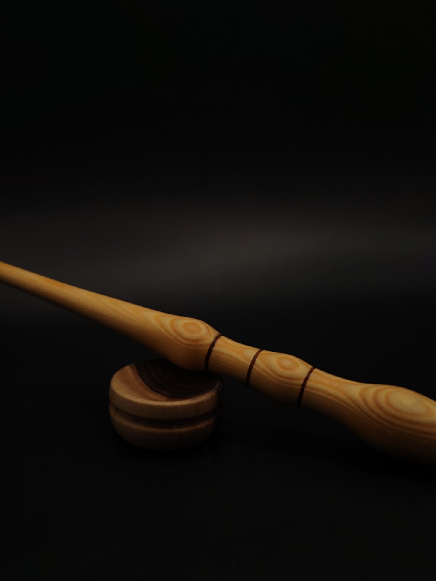 Support Spindle Set 26g 0.92oz 27cm 10.63in Larch Wood Walnut Bowl