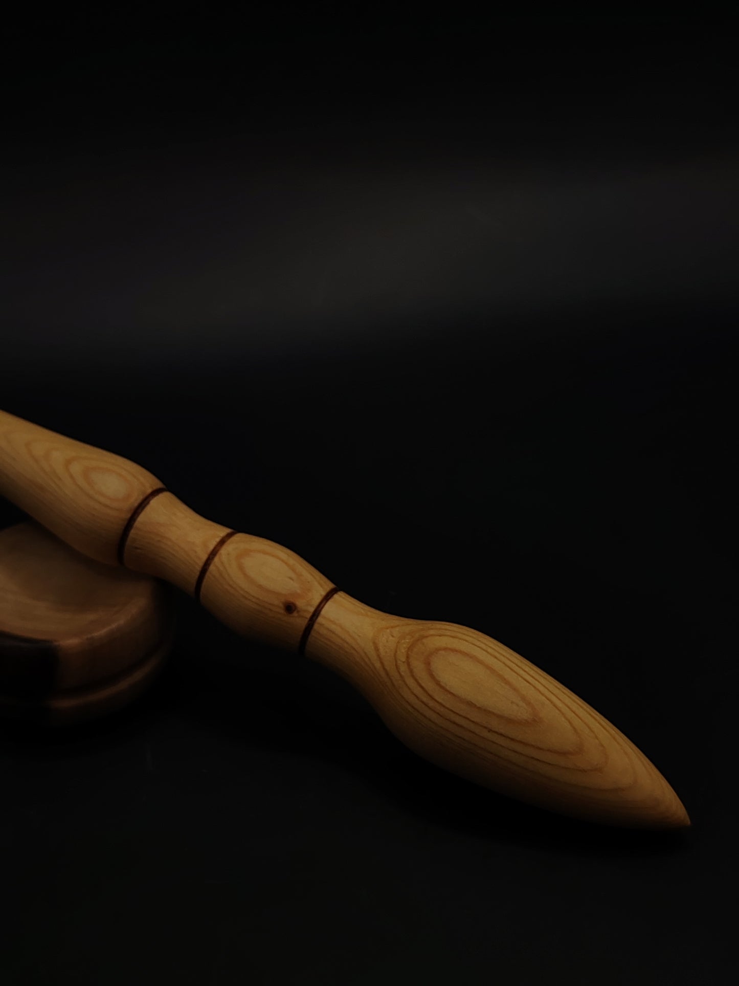 Support Spindle Set 25g 0.88oz 26.5cm 10.43in Larch Wood Walnut Bowl