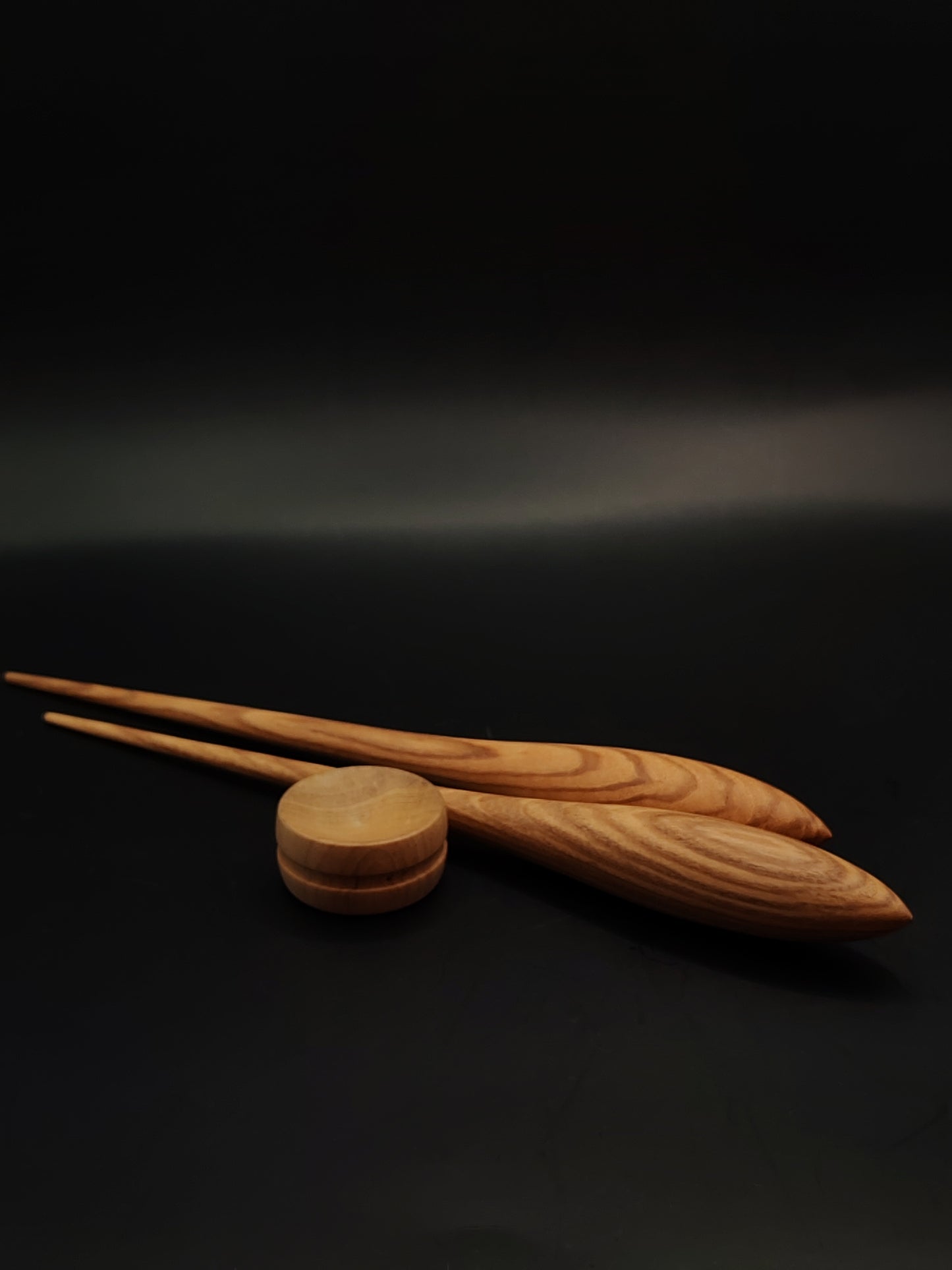 Support Spindle Set of 2 Ash Wood 26g 30g 25.5cm Small Bowl