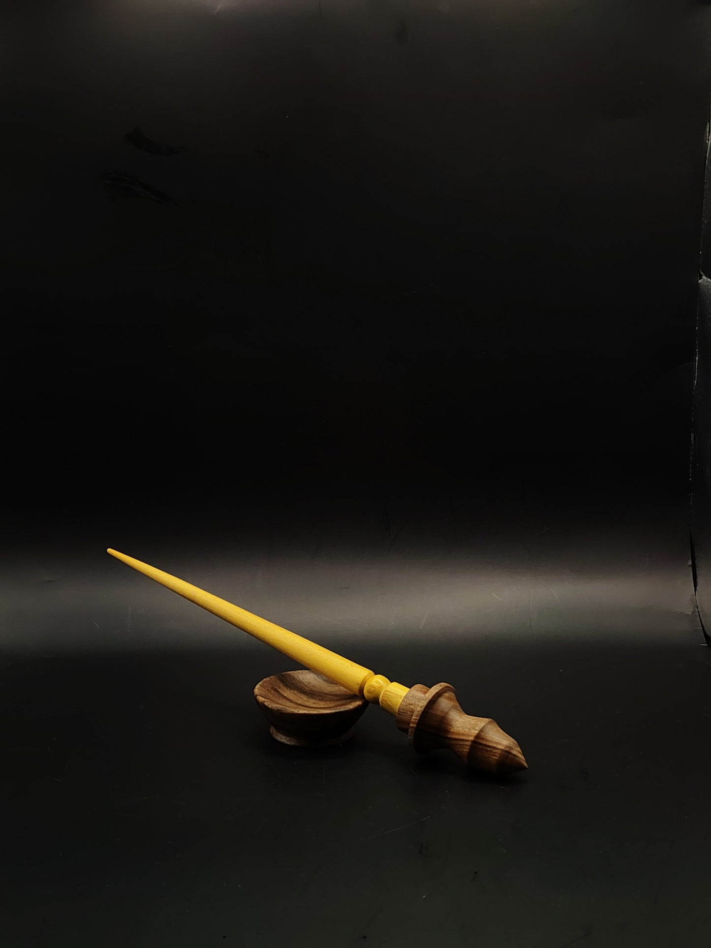 Support Spindle Set 24g 0.85oz 25.5cm 10.04in Mulberry Shaft Walnut Whorl Walnut Bowl