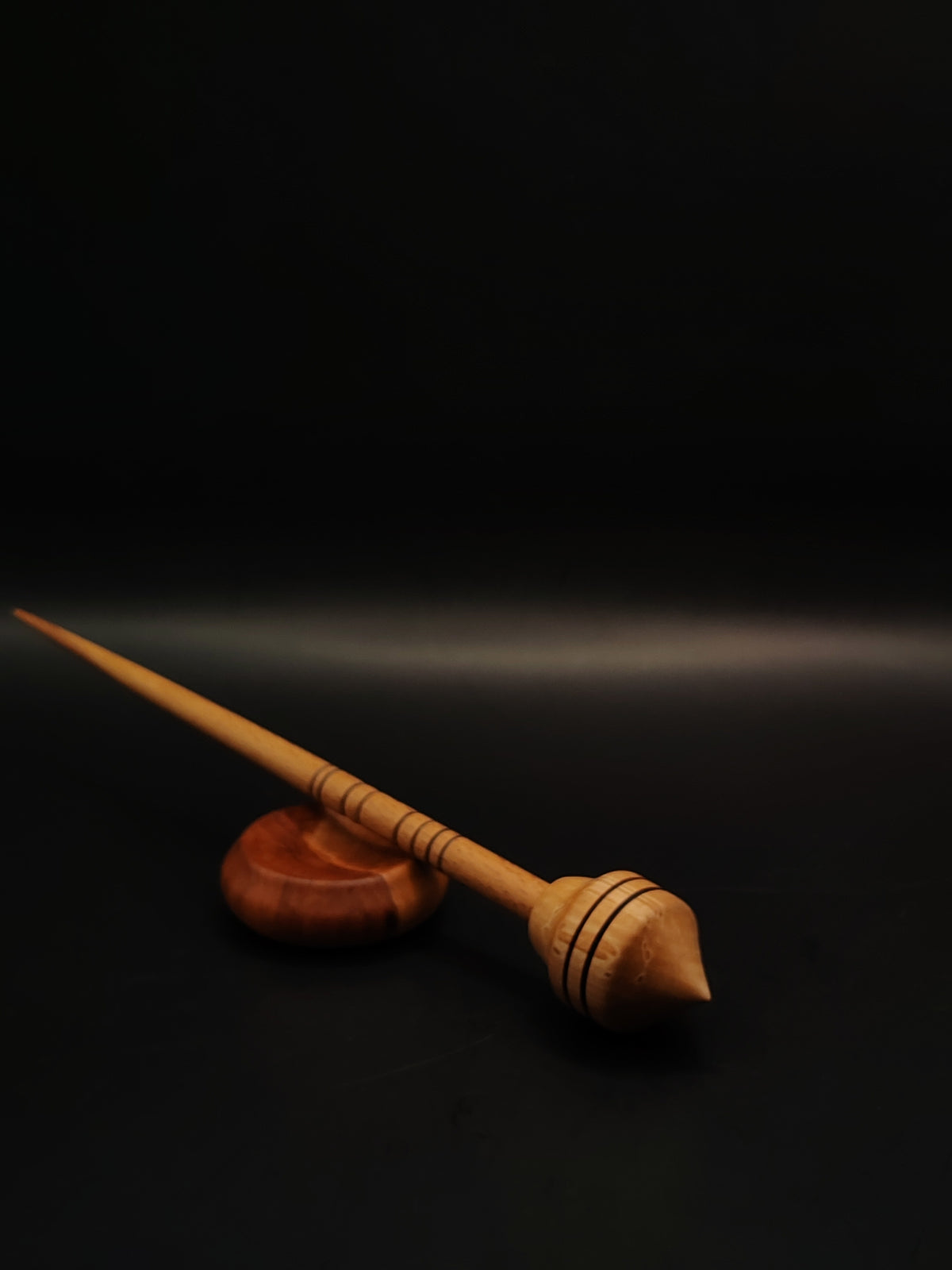 Beech Support Spindle with Pear Whorl | Kravelli
