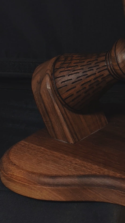 Walnut Kick Spindle for Spinning – Stable Design & Easy Maintenance
