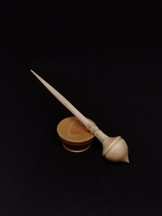 Support Spindle: White Walnut (20 cm / 22 grams) with Oak Support Bowl