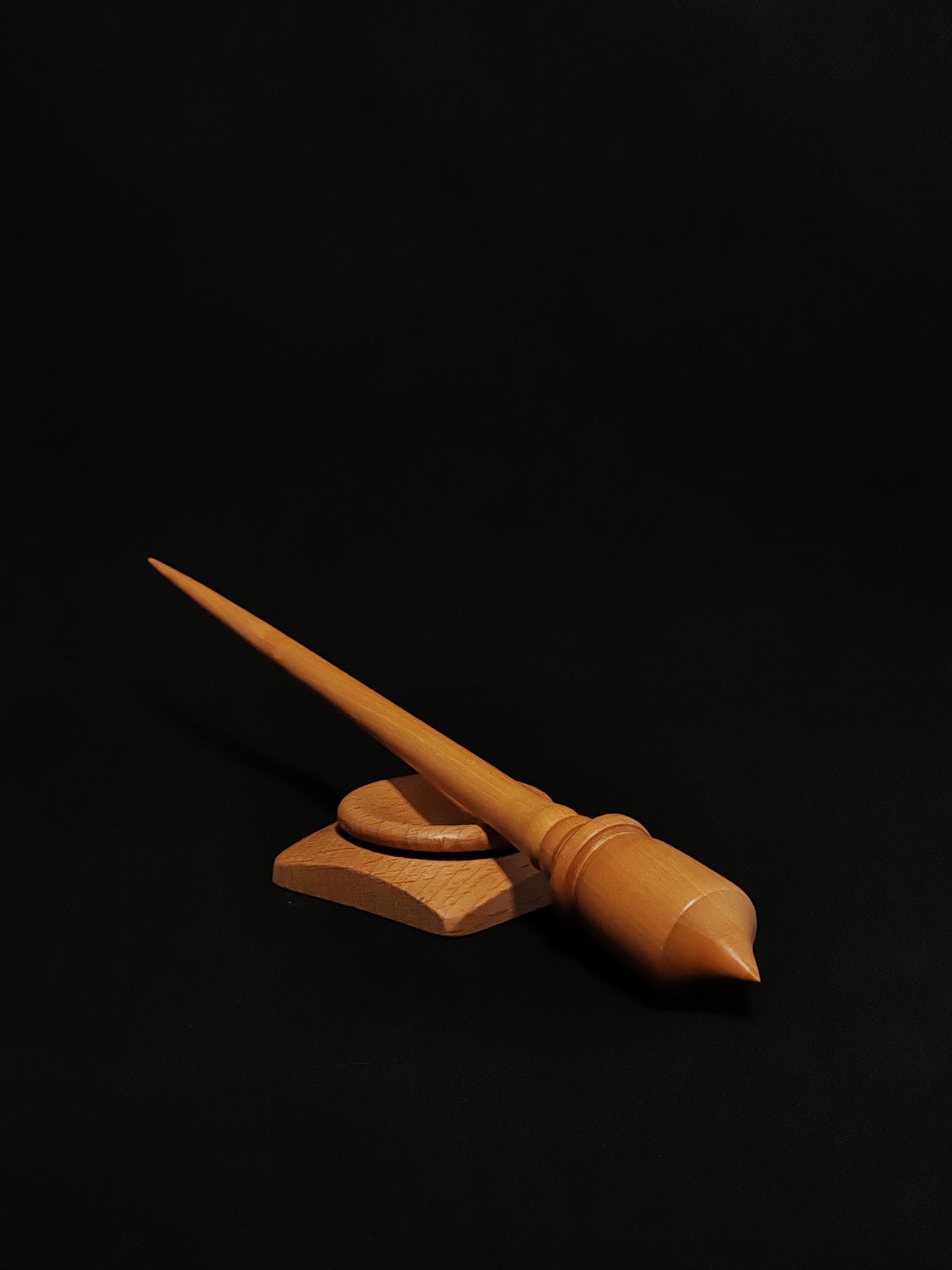 Support Spindle Set: Plum Wood (27.5 cm / 23 g) with Beechwood Support Bowl