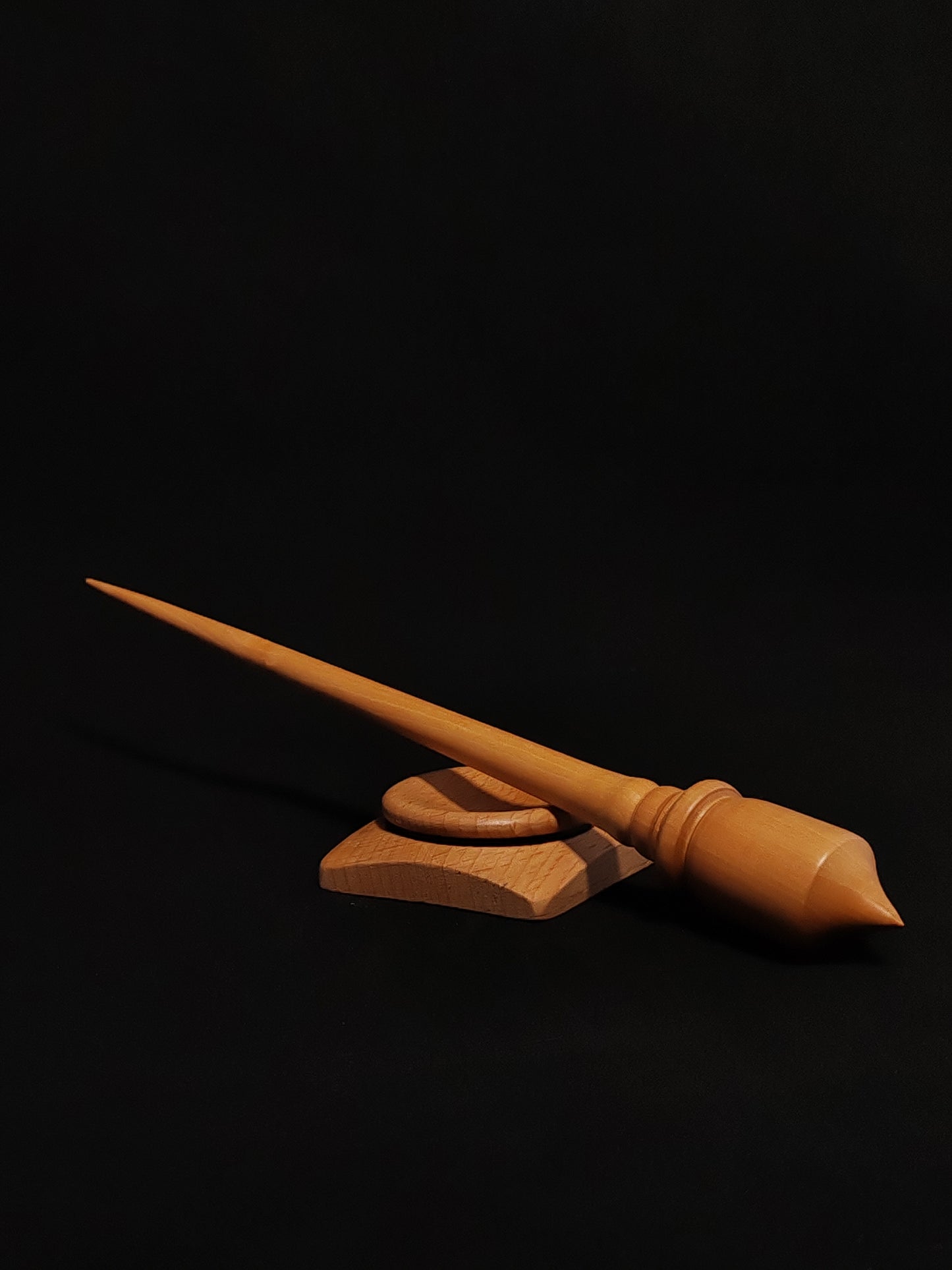 Support Spindle Set: Plum Wood (27.5 cm / 23 g) with Beechwood Support Bowl