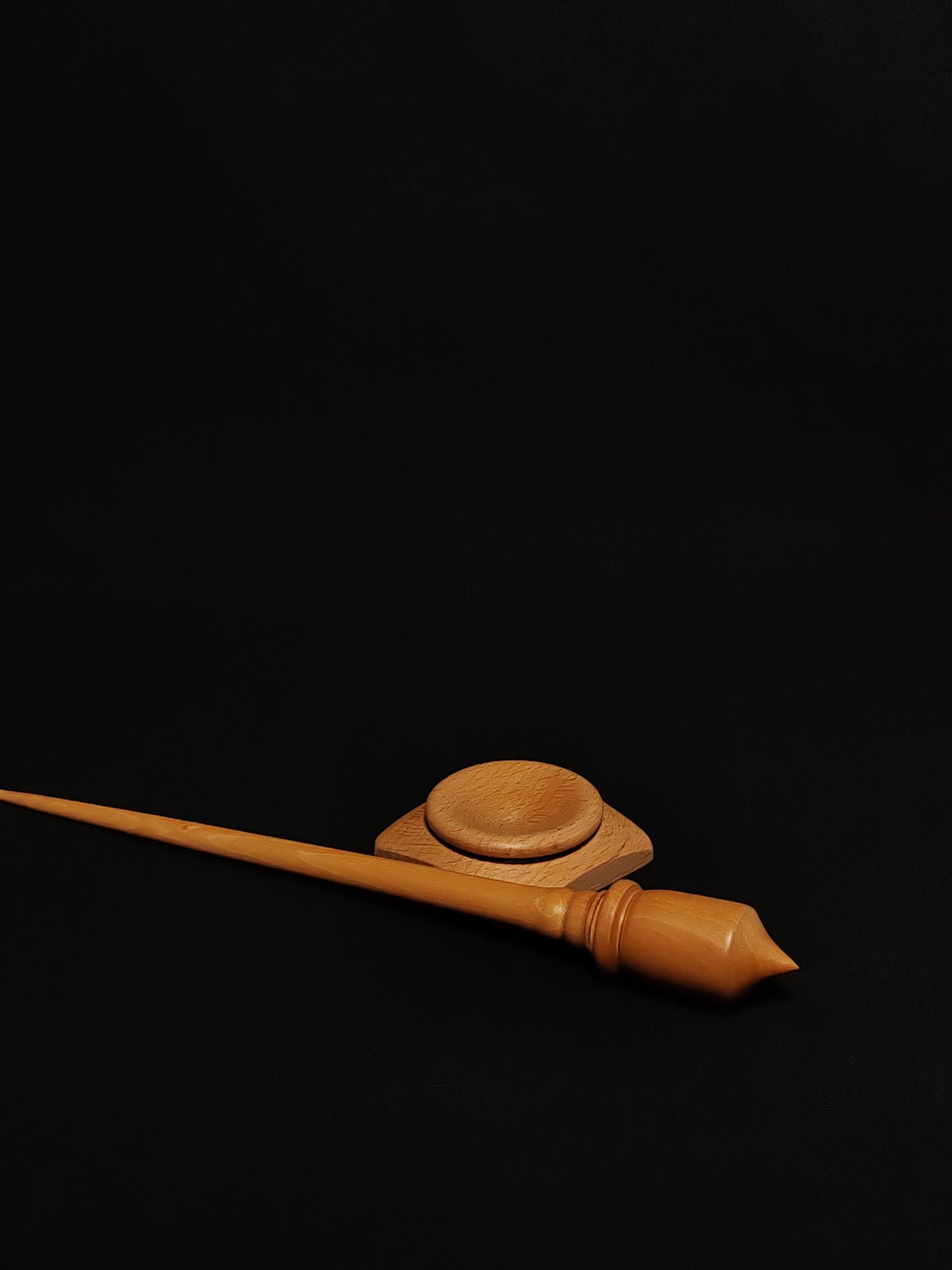 Support Spindle Set: Plum Wood (27.5 cm / 23 g) with Beechwood Support Bowl