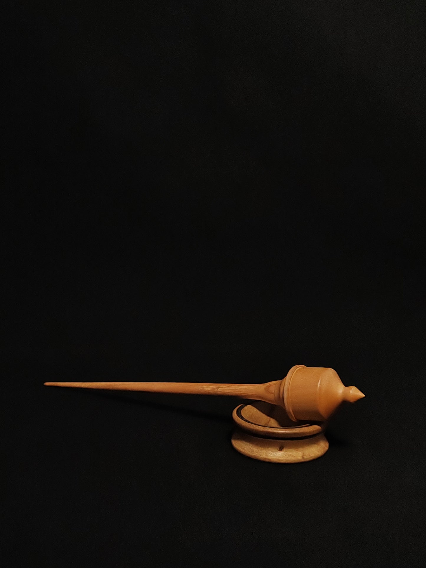 Support Spindle Set: Oak Shaft & Beechwood Whorl (25 cm / 23 g) with Grey Walnut Support Bowl