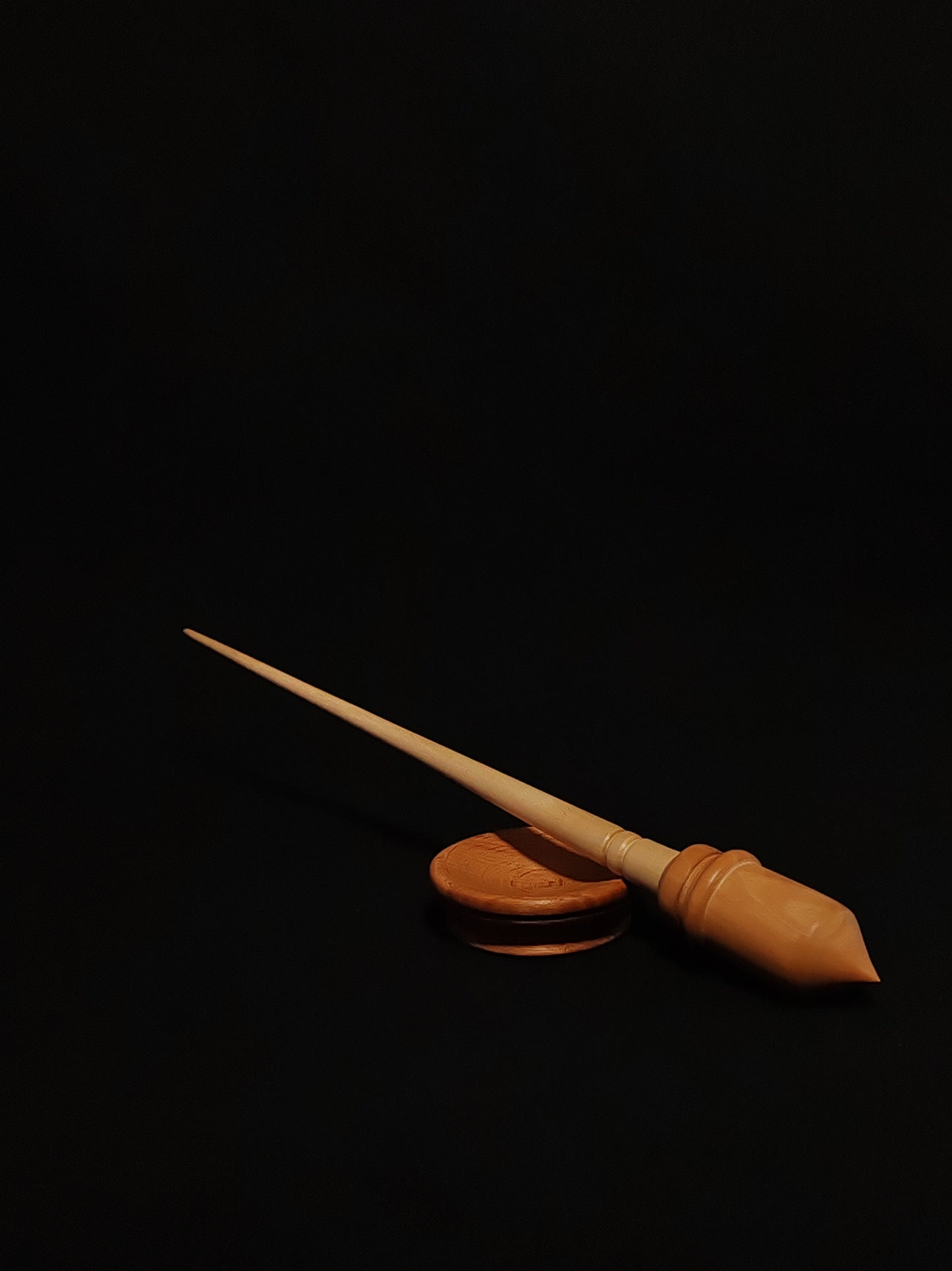 Support Spindle Set: Apple Shaft & Pear Whorl (27.5 cm / 27 g) with Beech Support Bowl