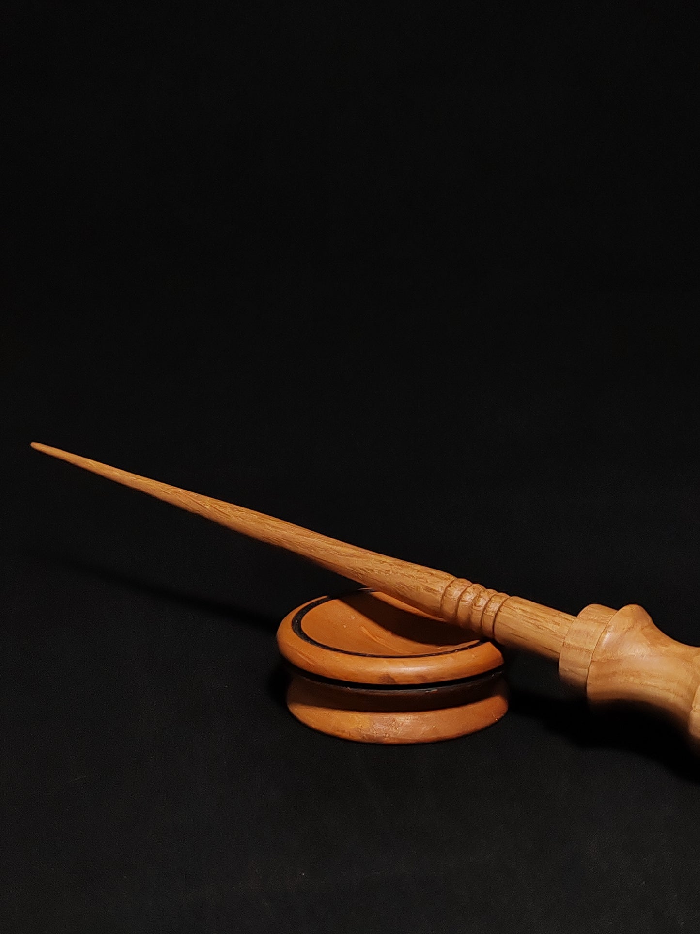 Support Spindle Set: Oak Wood (27.5 cm / 30 g) with Pear Support Bowl