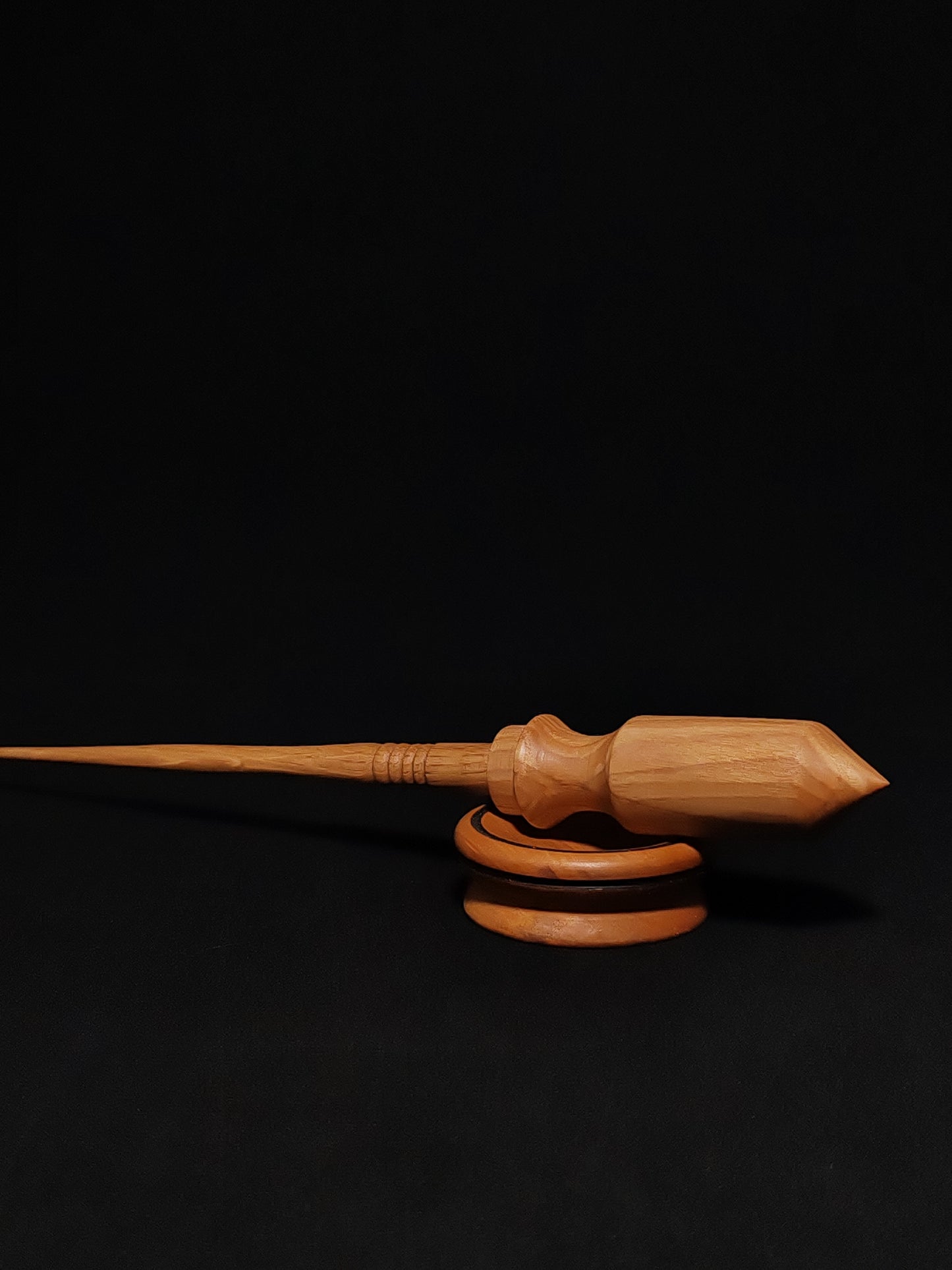 Support Spindle Set: Oak Wood (27.5 cm / 30 g) with Pear Support Bowl