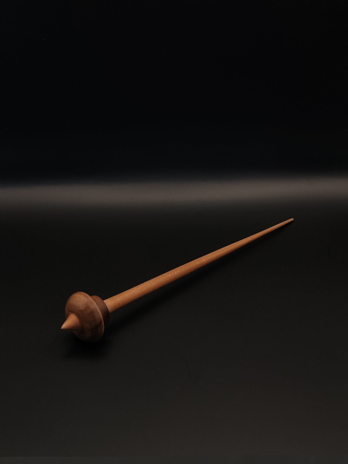 Support Spindle Set: Beechwood Shaft & Walnut Whorl (24 cm / 9.45 inches, 11 g / 0.39 oz) with Walnut Support Bowl