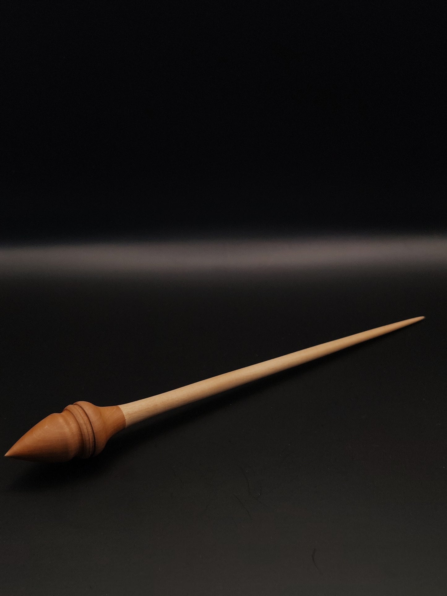 Support Spindle Set: Chestnut Shaft & Pear Whorl (27 cm / 10.63 inches, 14 g / 0.49 oz) with Pear Support Bowl