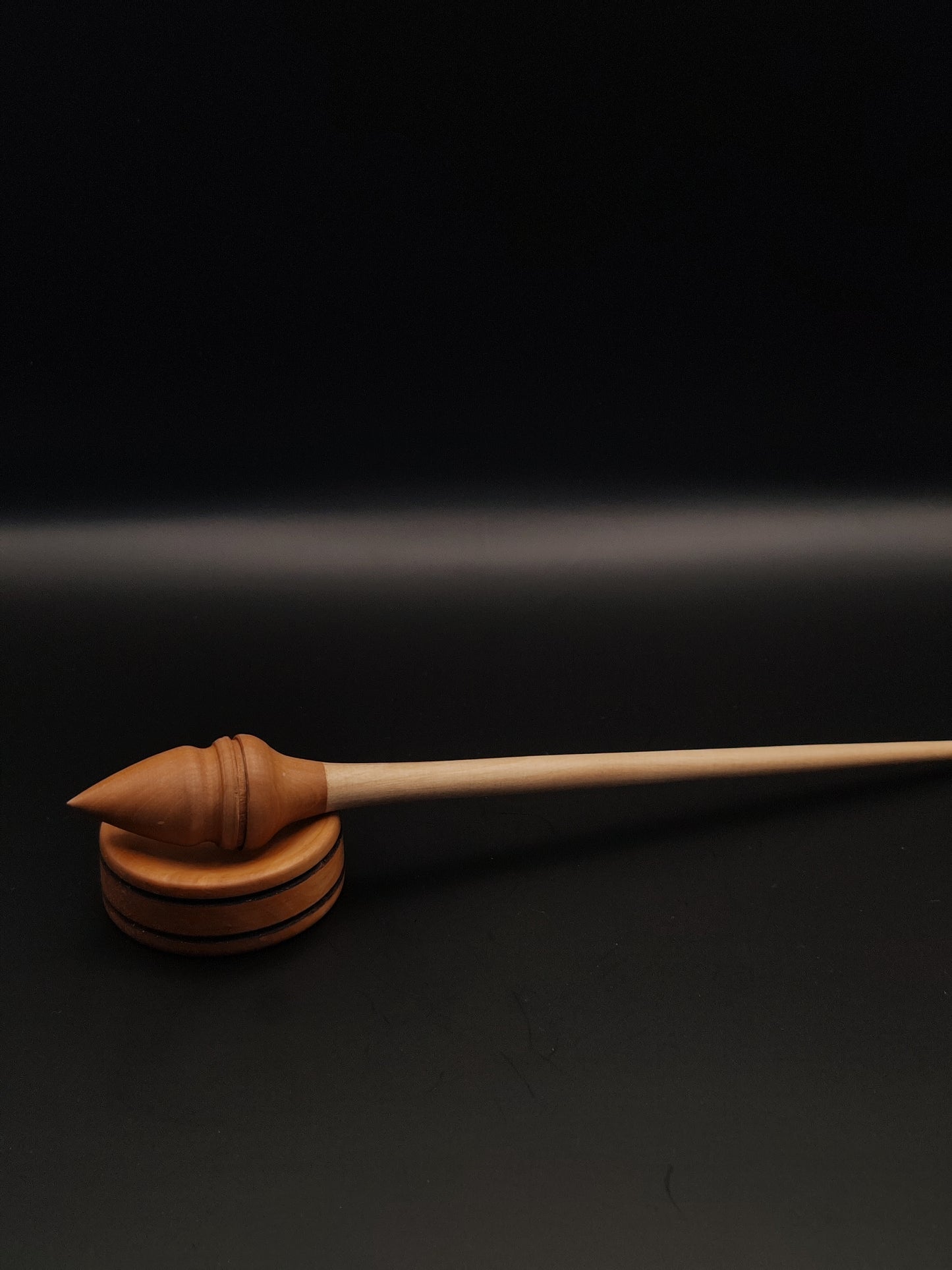 Support Spindle Set: Chestnut Shaft & Pear Whorl (27 cm / 10.63 inches, 14 g / 0.49 oz) with Pear Support Bowl