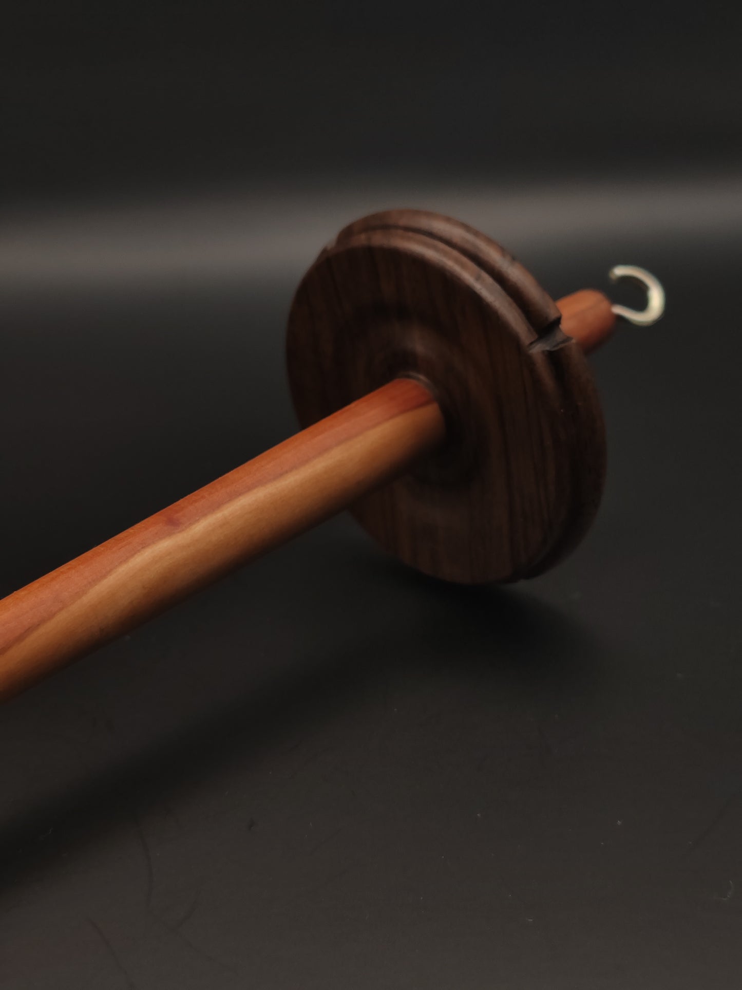 Plum and Walnut Drop Spindle