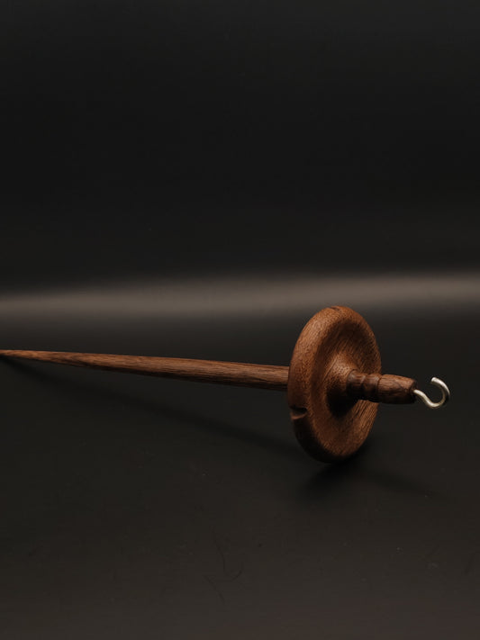 Drop Spindle: Walnut Wood (25.5 cm / 10.04 in, 23 g / 0.81 oz) with Organic Wax Finish