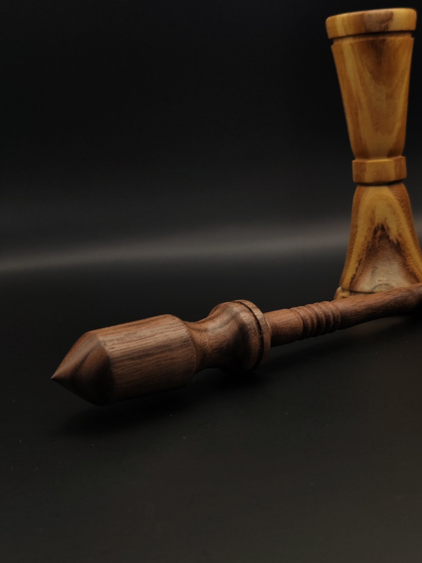 Support Spindle Set: Walnut (29.5 cm / 30 g) with Acacia Lap Support Bowl