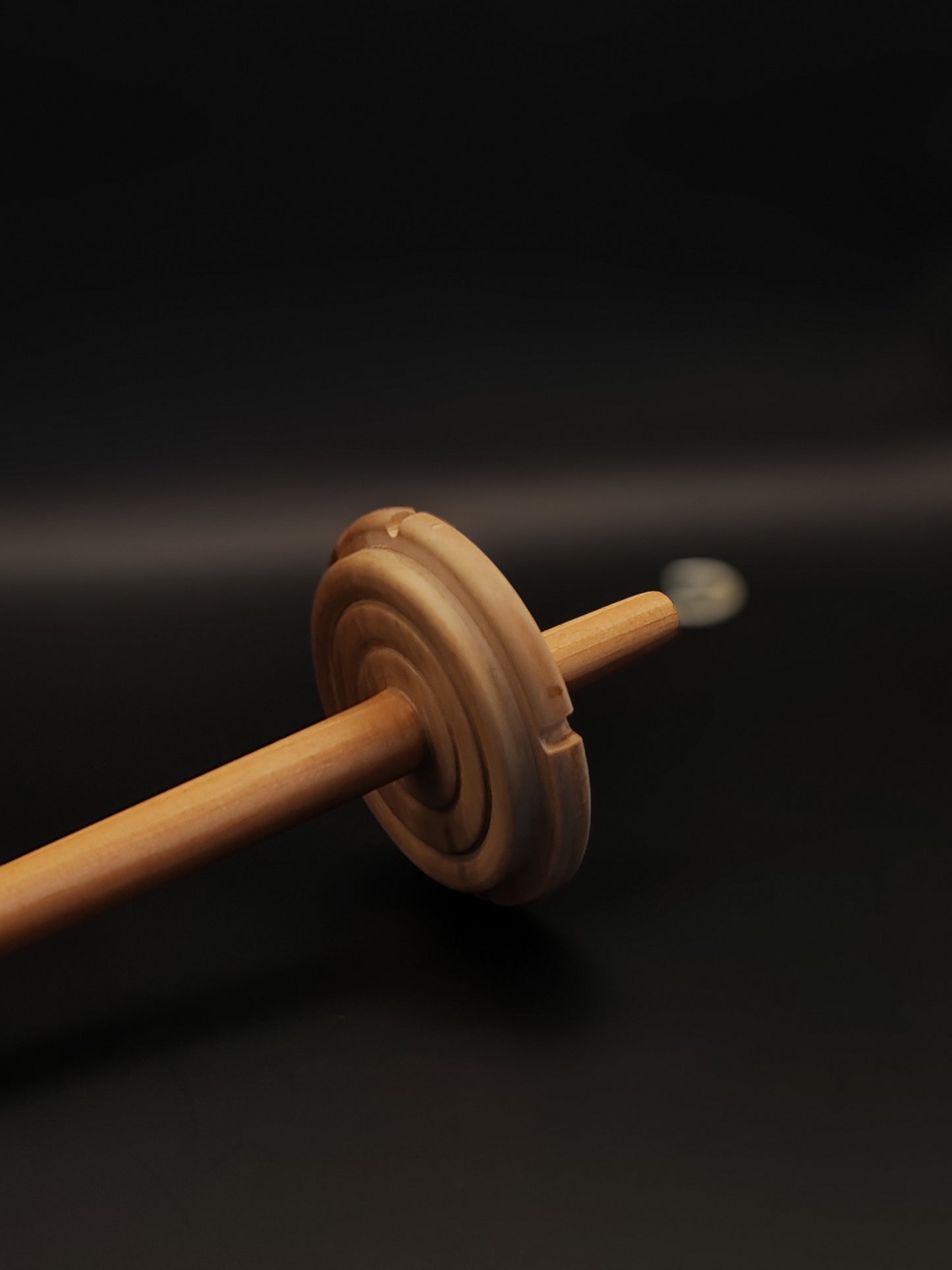 Drop Spindle: Walnut Whorl and Plum Shaft (25 cm / 9.84 in, 29 g / 1.02 oz)