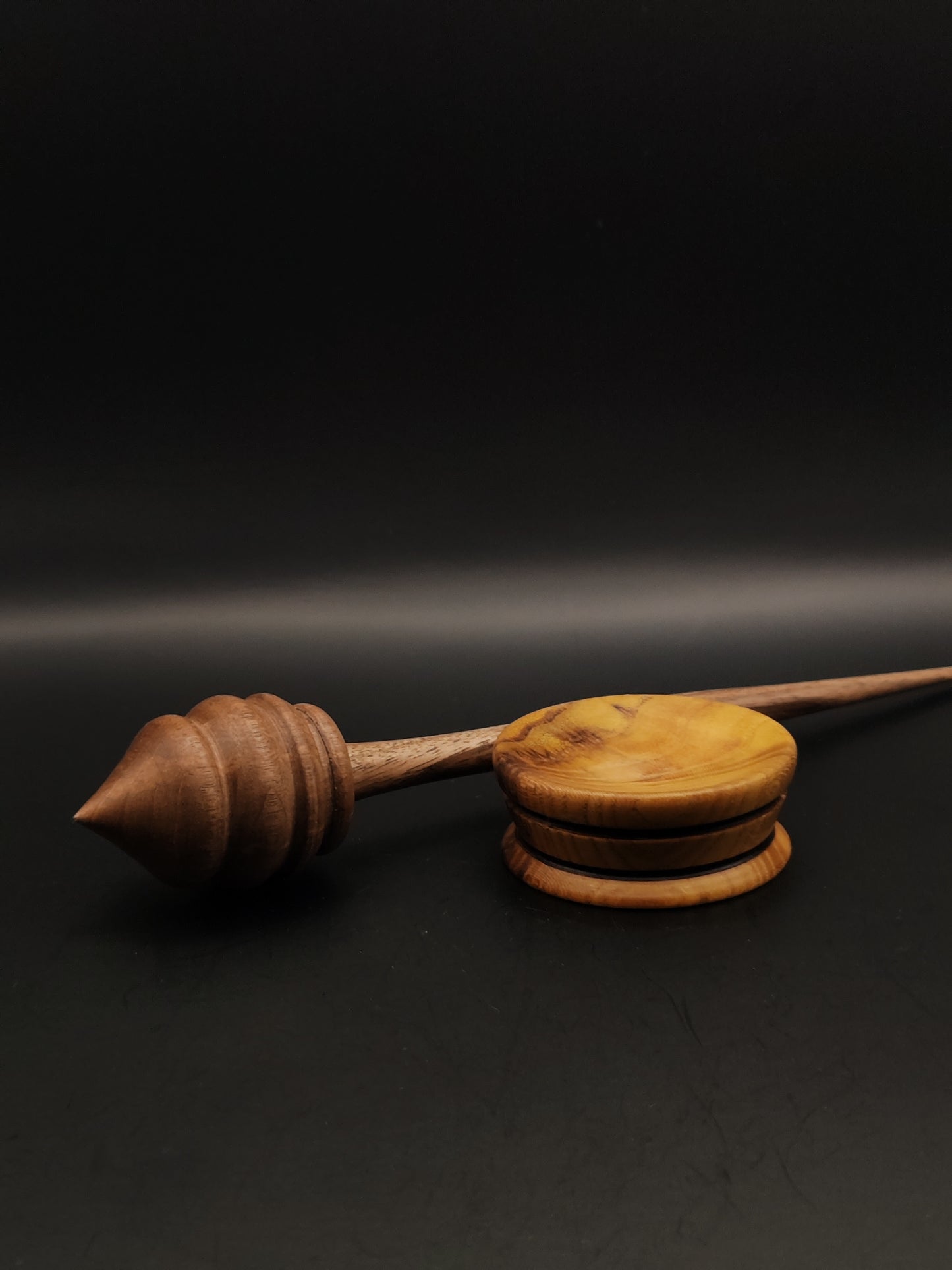 Support Spindle Set: Walnut Wood (25 cm / 9.84 inches, 30 g / 1.06 oz) with Mulberry Support Bowl