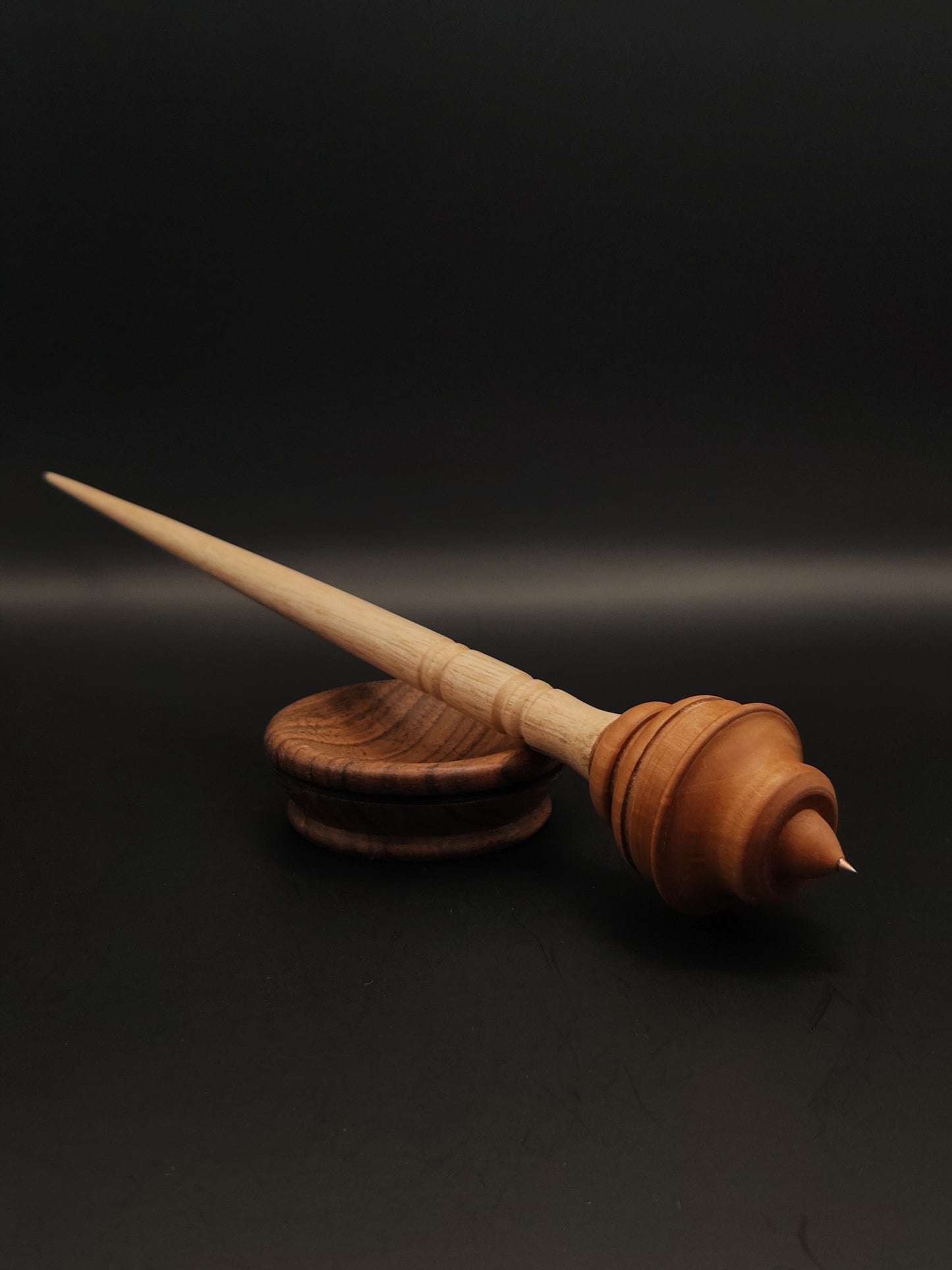 Support Spindle Set: White Walnut and Plum (25 cm / 9.84 inches, 28 g / 0.99 oz) with Walnut Support Bowl