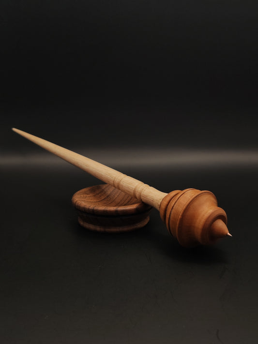 Support Spindle Set: White Walnut and Plum (25 cm / 9.84 inches, 28 g / 0.99 oz) with Walnut Support Bowl