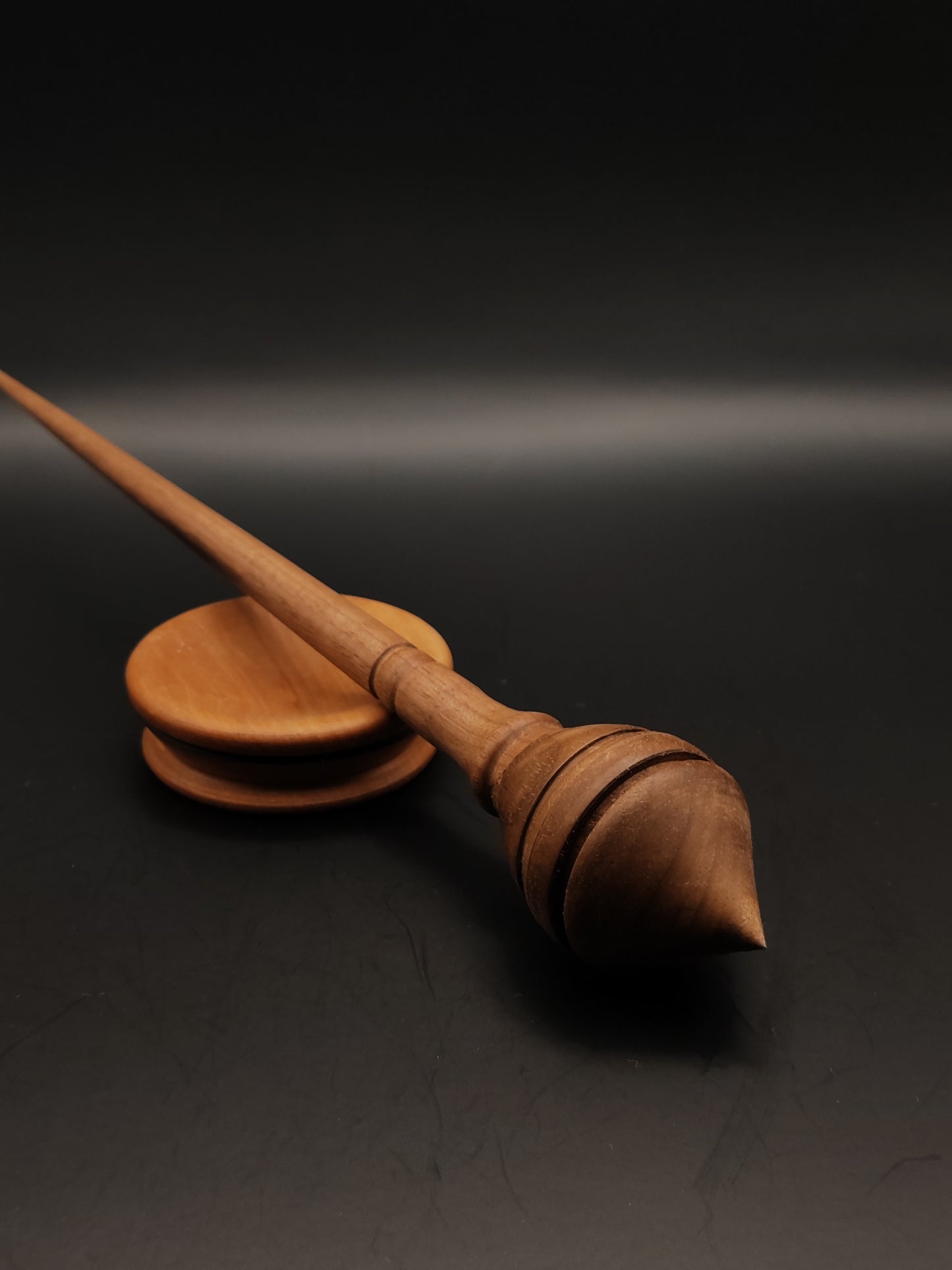 Support Spindle Set: Walnut Wood (25 cm / 9.84 inches, 28 g / 0.99 oz) with Pear Support Bowl