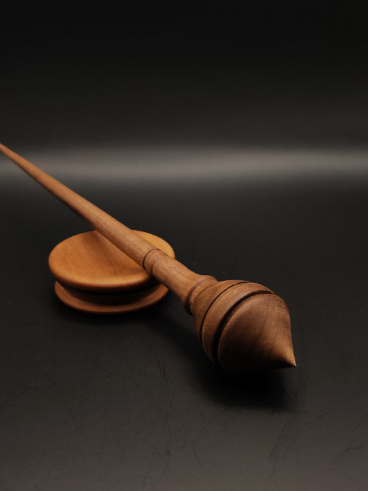 Support Spindle Set: Walnut Wood (25 cm / 9.84 inches, 28 g / 0.99 oz) with Pear Support Bowl