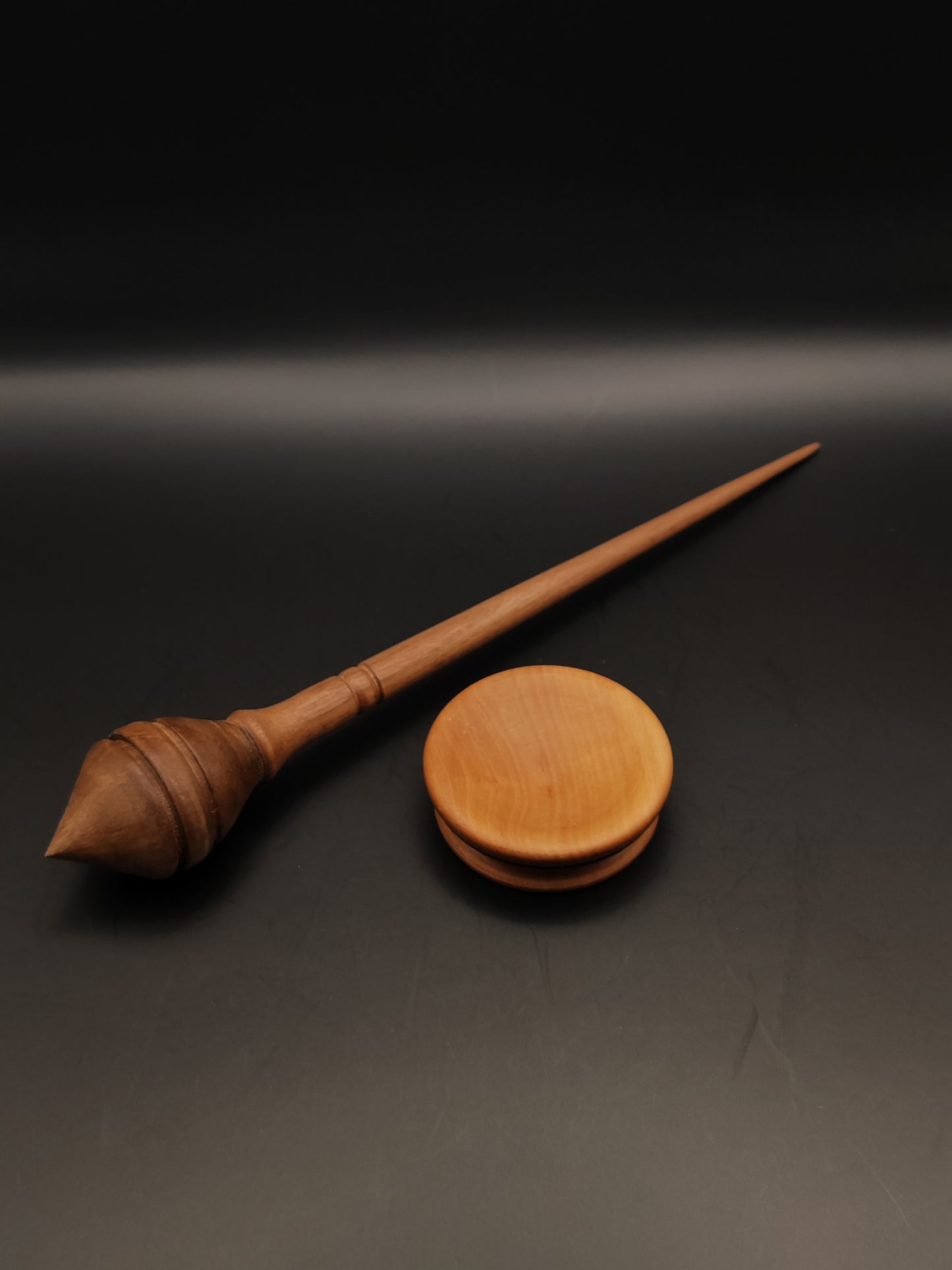 Support Spindle Set: Walnut Wood (25 cm / 9.84 inches, 28 g / 0.99 oz) with Pear Support Bowl