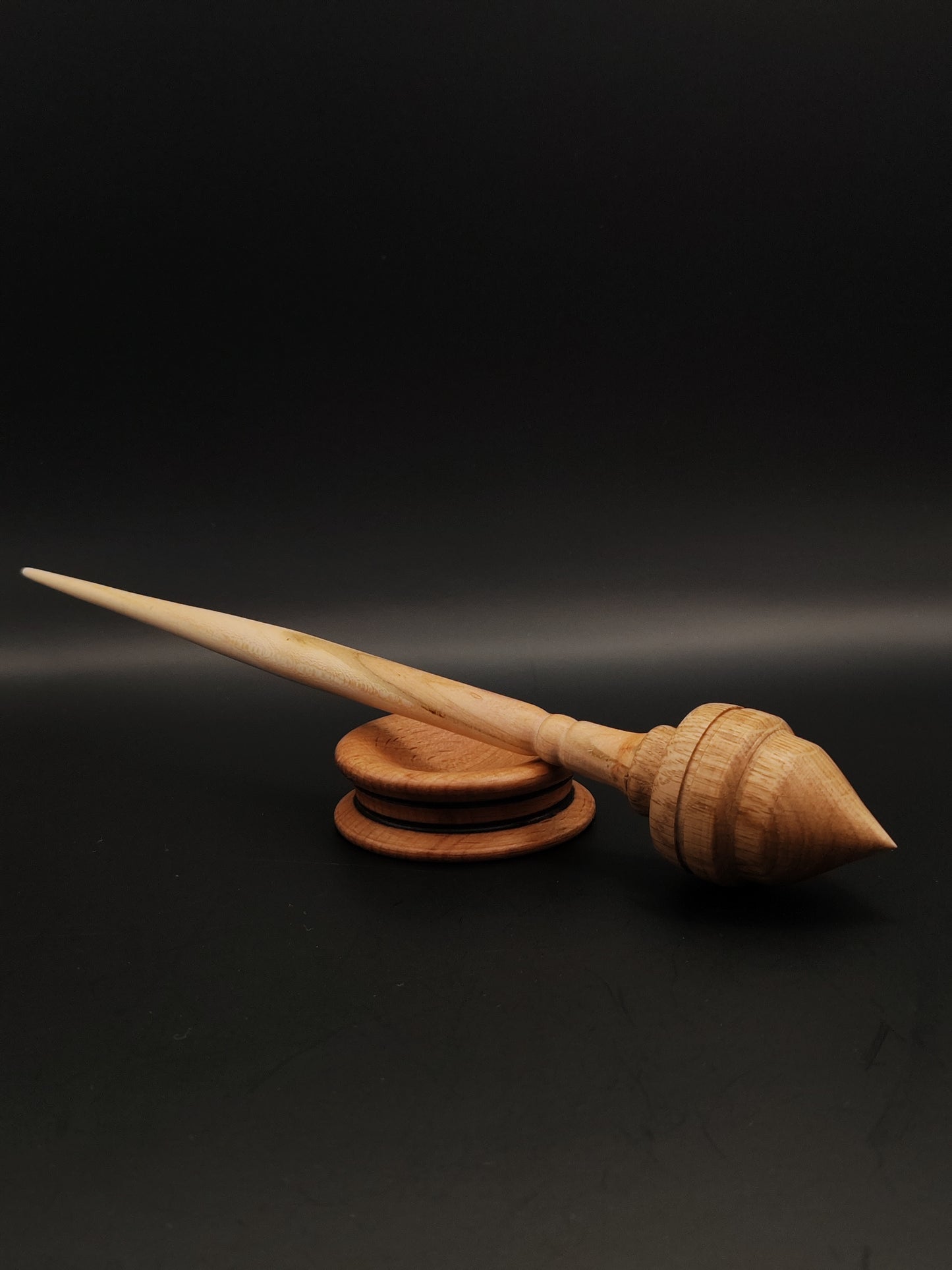 Support Spindle Set: Oak and Pear (25 cm / 9.84 inches, 33 g / 1.16 oz) with Beech Support Bowl