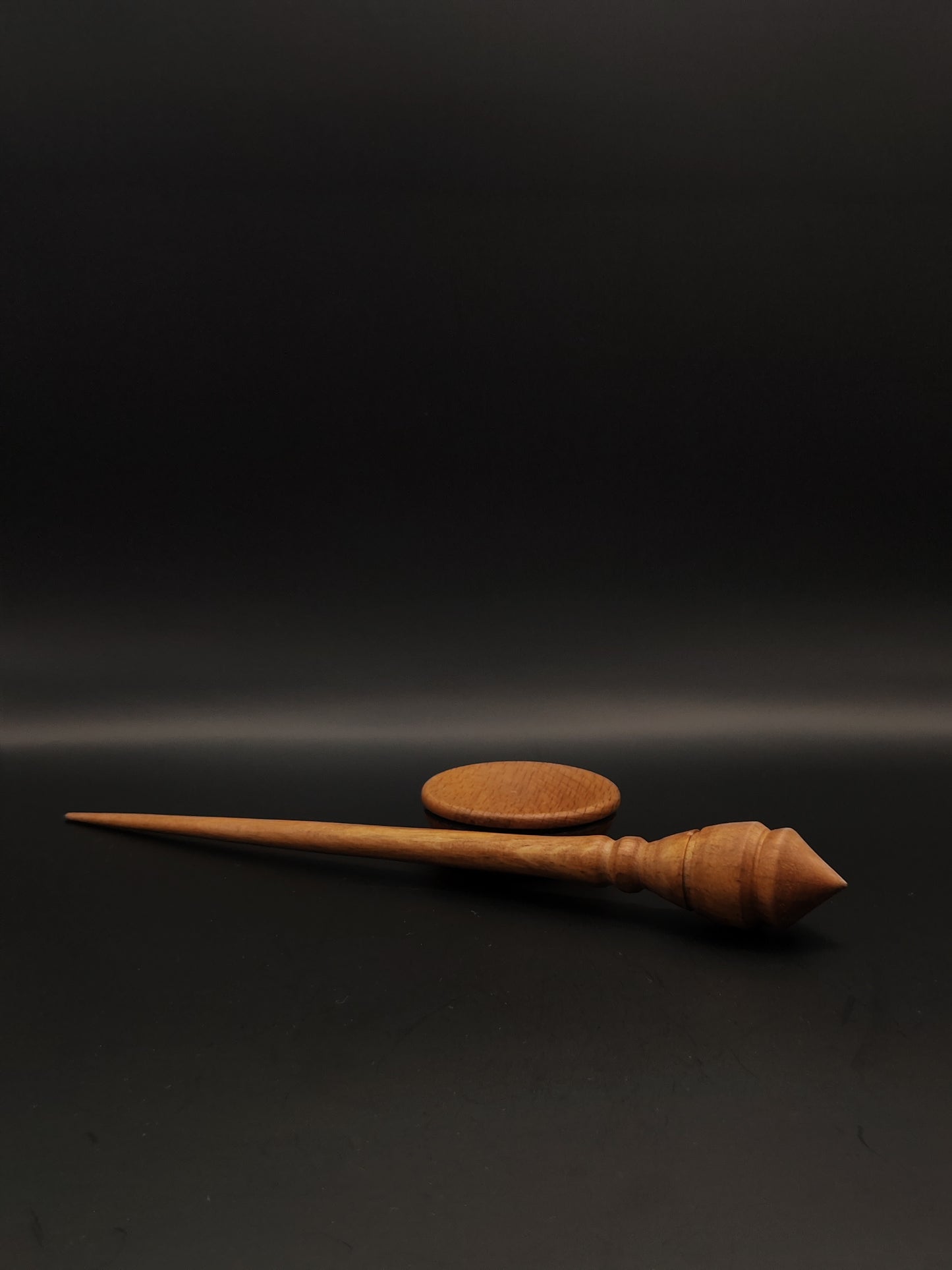 Support Spindle Set: Alder Wood (24.5 cm / 9.65 inches, 16 g / 0.56 oz) with Beech Support Bowl