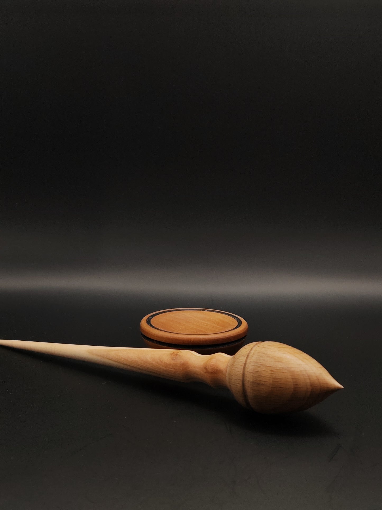 Support Spindle Set: Plum and Oak (22 cm / 8.66 inches, 28 g / 0.99 oz) with Pear Support Bowl