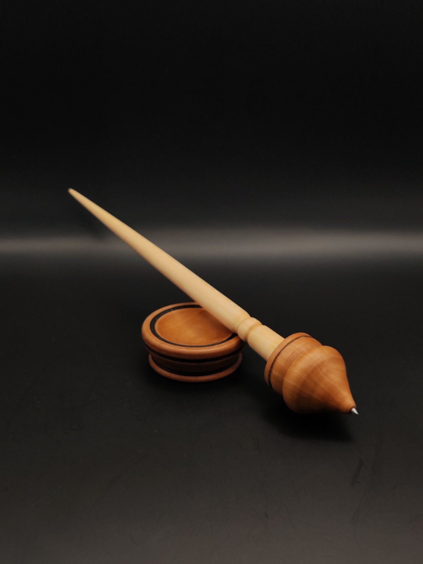 Support Spindle Set: Sycamore and Pear (25 cm / 9.84 inches, 28 g / 0.99 oz) with Pear Support Bowl