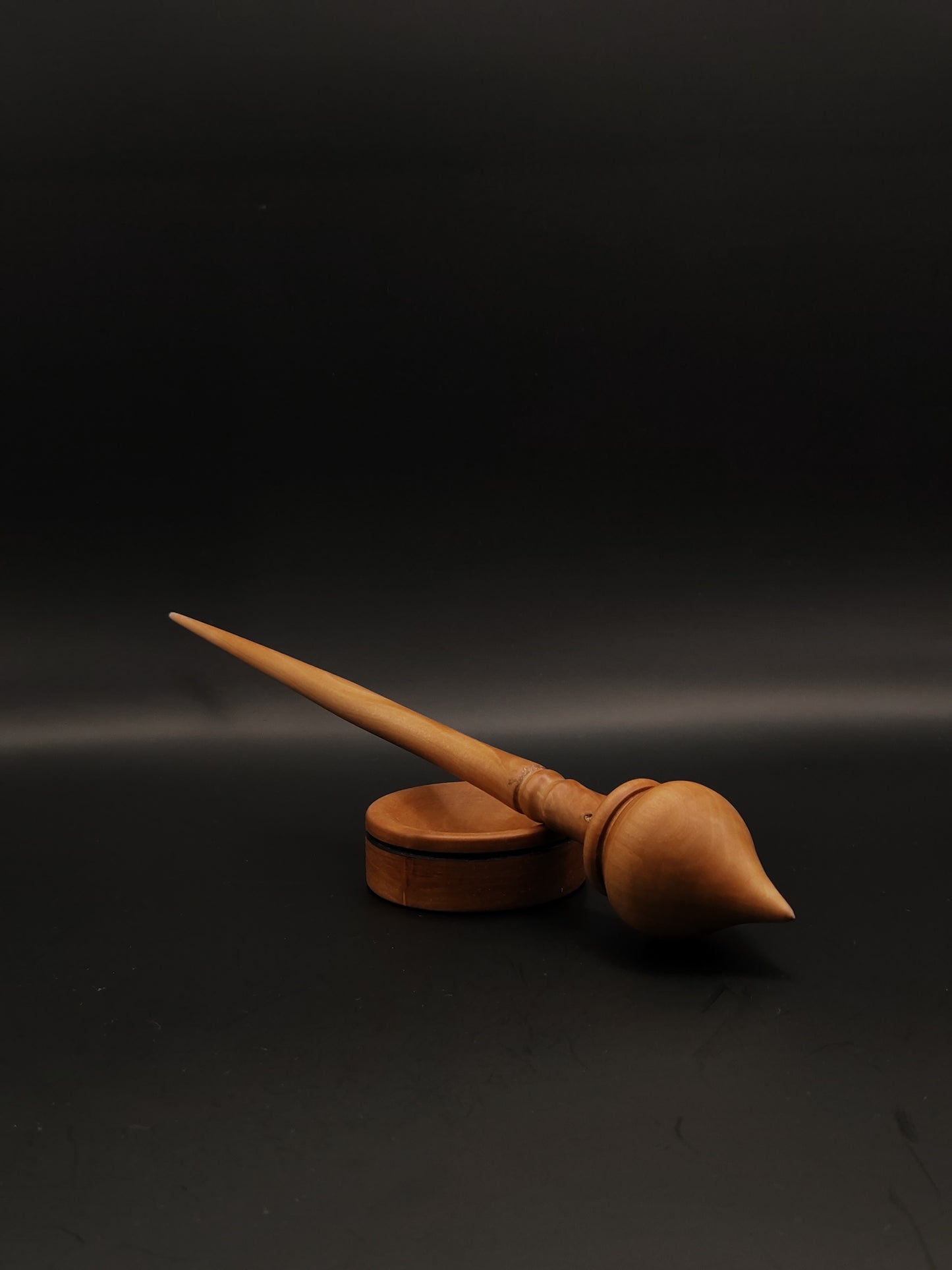 Handcrafted Pear Wood Support Spindle with Pear Bowl