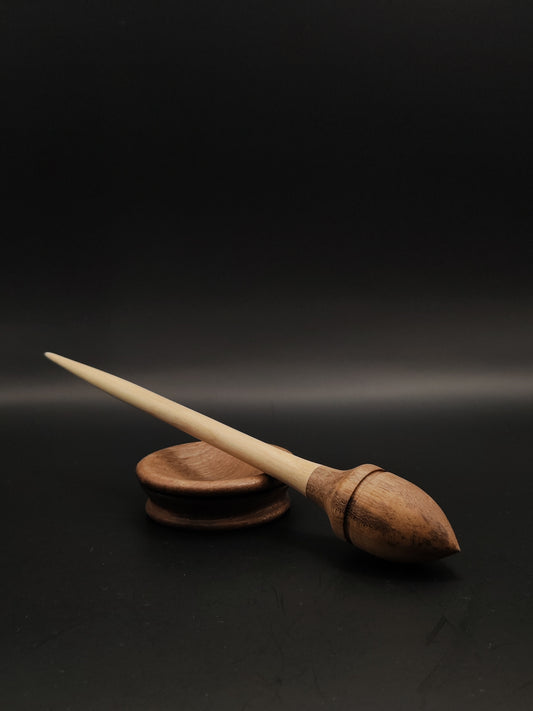 Support Spindle Set: Apple and Walnut (20 cm / 7.87 inches, 12 g / 0.42 oz) with Walnut Support Bowl