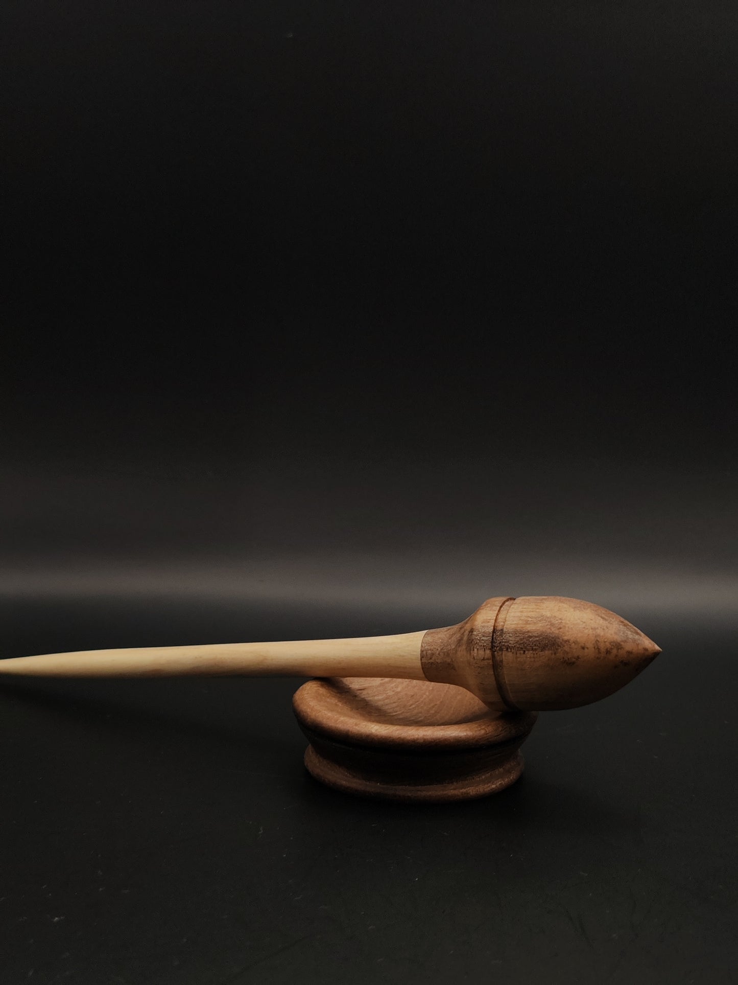 Support Spindle Set: Apple and Walnut (20 cm / 7.87 inches, 12 g / 0.42 oz) with Walnut Support Bowl